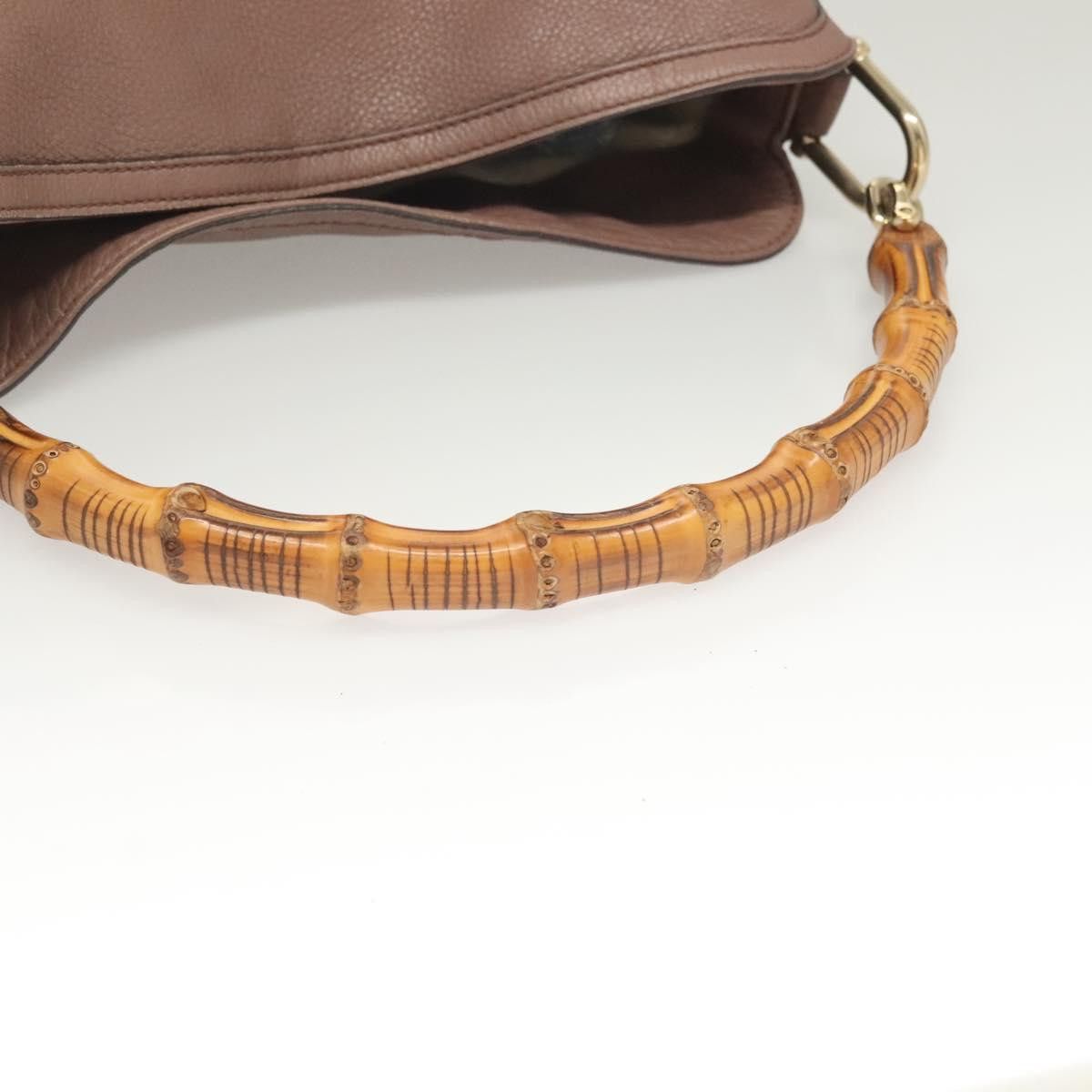 Gucci GUCCI Bamboo Hand Bag Leather Pink Gold Size ONE SIZE - 7 Thumbnail