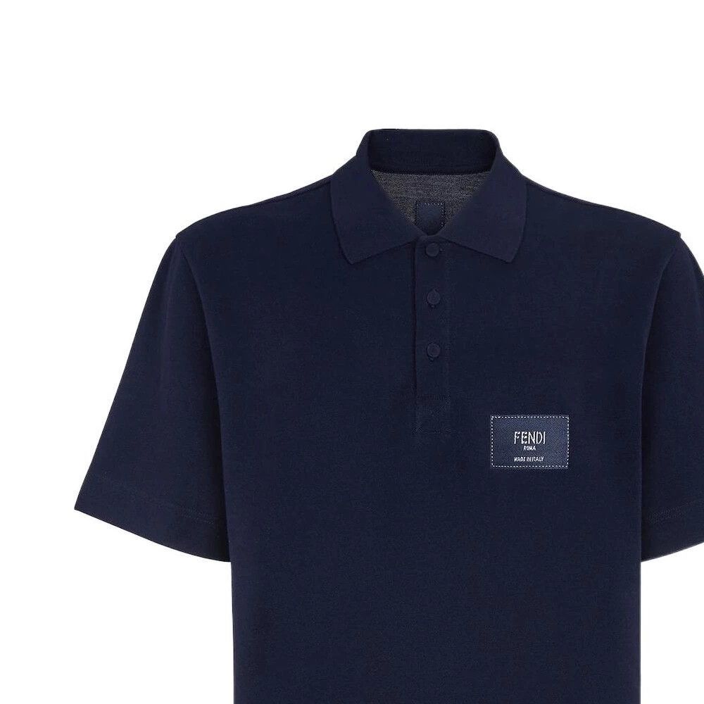 Fendi o1w1db10325 FY1131 Polo Shirt in Navy Blue Size US M / EU 48-50 / 2 - 5 Thumbnail