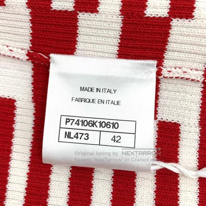 Chanel Chanel 23 red striped logo letter clover inlaid flower V-n Size M / US 6-8 / IT 42-44 - 6 Thumbnail