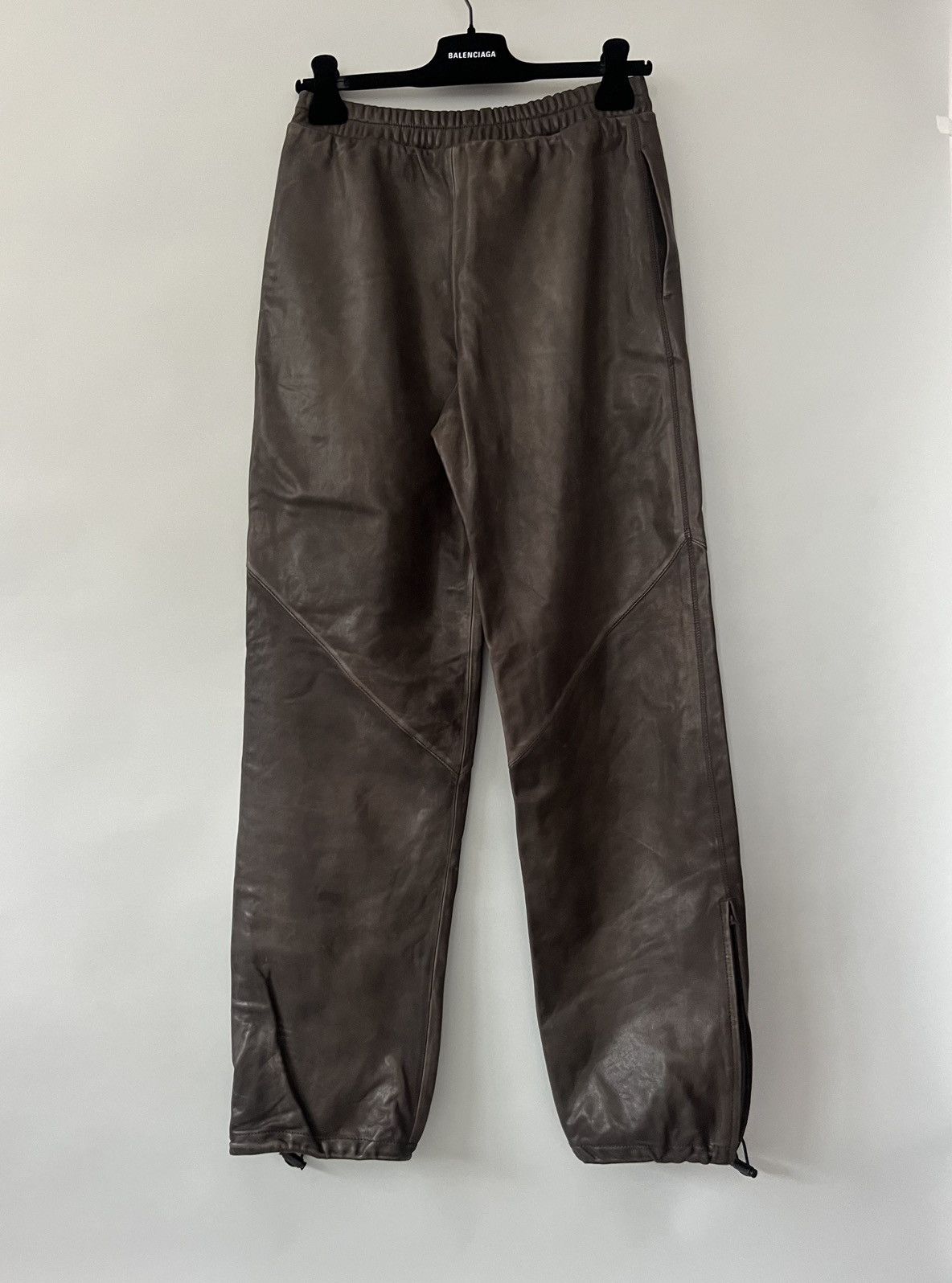 Acne Studios Acne Studios Brown Casual Leather Trousers Size 26" / US 2 / IT 38 - 8 Thumbnail