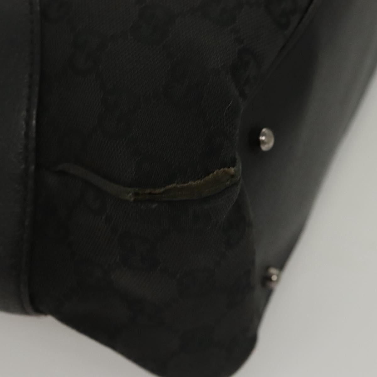 Gucci GUCCI GG Canvas Tote Bag Black Silver Size ONE SIZE - 10 Thumbnail