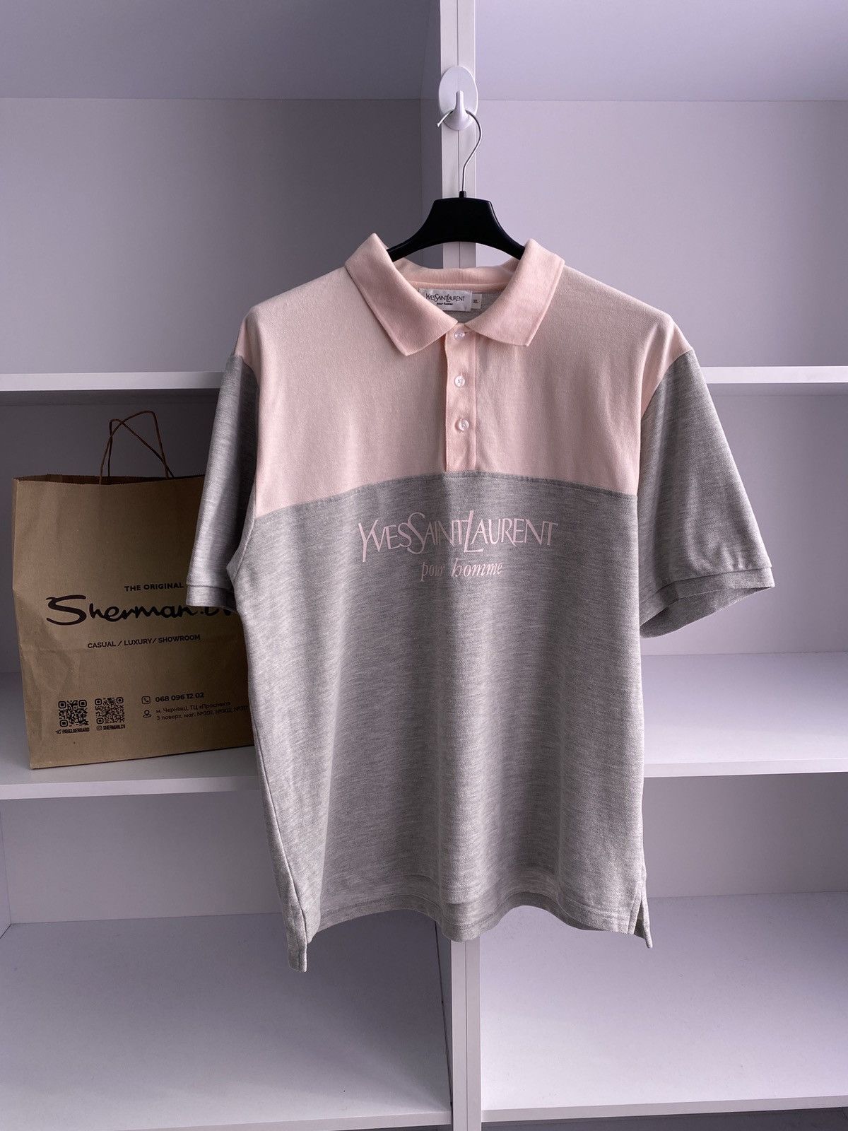 Designer × Vintage × Yves Saint Laurent Vintage YSL Polo Shirt YSL Tee Big Logo Size US XXL / EU 58 / 5 - 3 Thumbnail