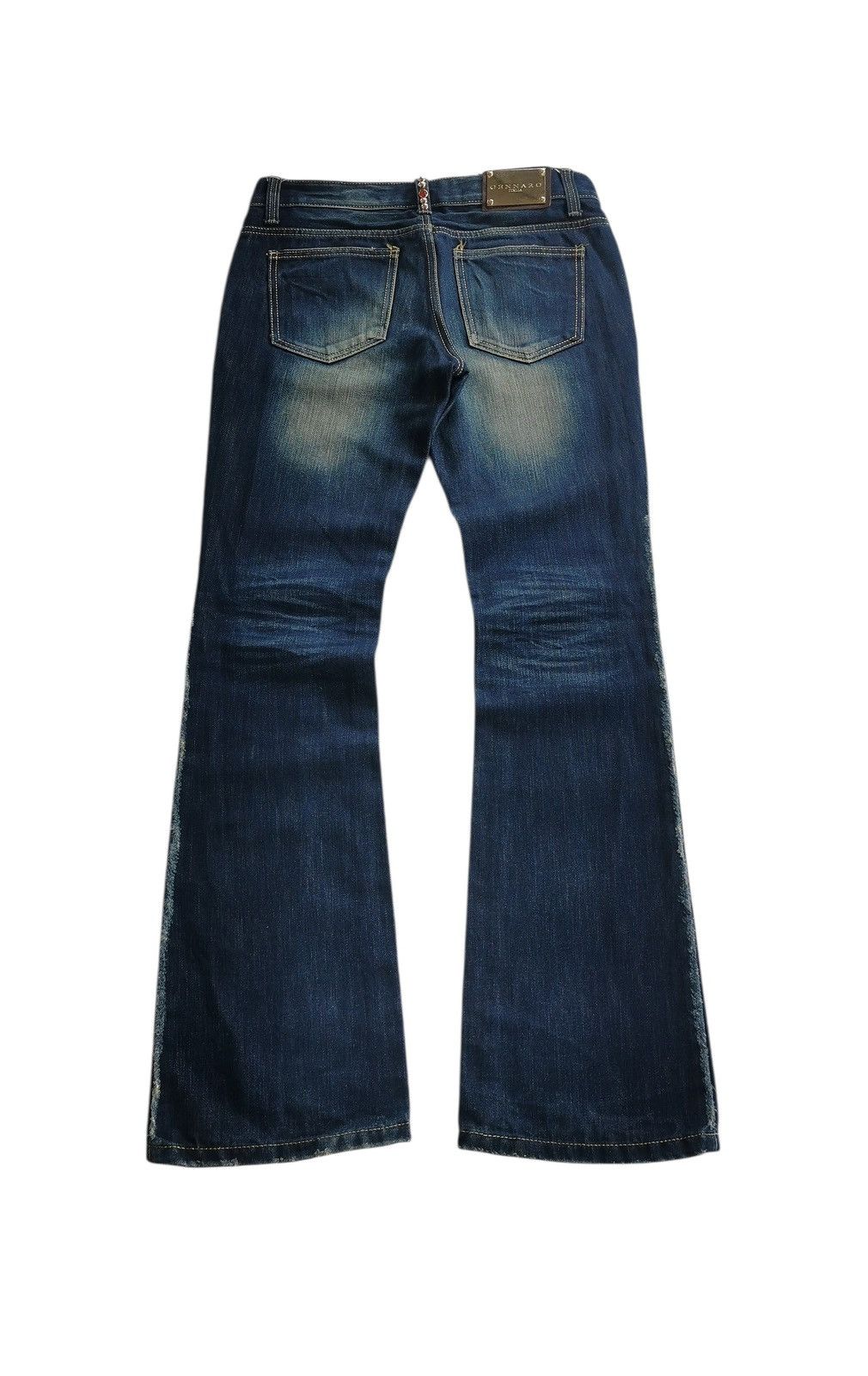 Japanese Brand Gennaro Italia Distressed Flare Denim, Kapital Inspired Size US 31 - 9 Thumbnail