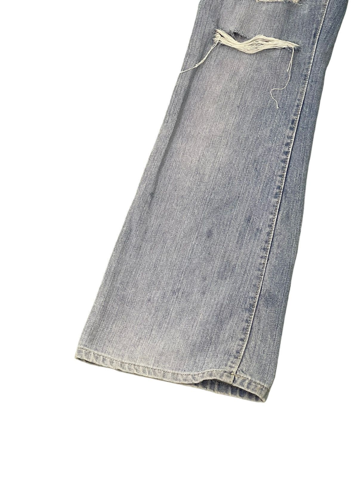 Japanese Brand Flare Jeans Blue Way Japan Faded Distress Boot Cut 7🟦6 Size US 30 / EU 46 - 5 Thumbnail