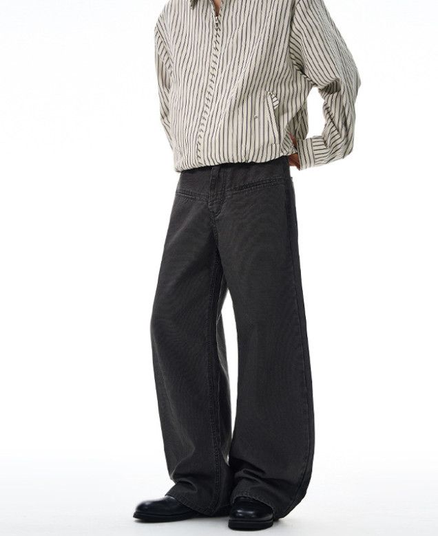 Japanese Brand Distressed patchwork men's straight leg curved jeans Size US 32 / EU 48 - 3 Thumbnail