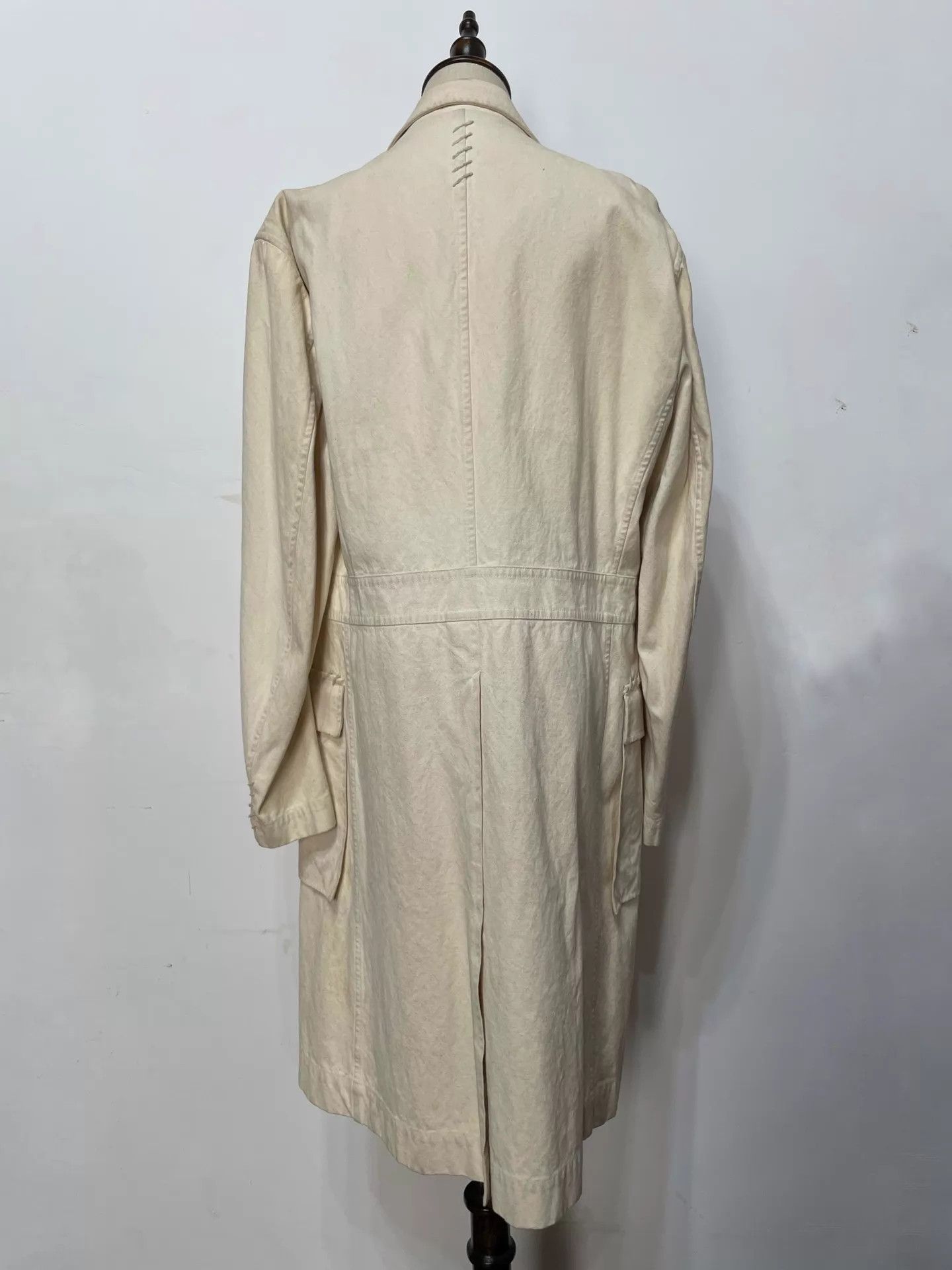 Issey Miyake Issey Miyake 70s-80s Vtg Ivory White Long Trench Size US M / EU 48-50 / 2 - 2 Thumbnail