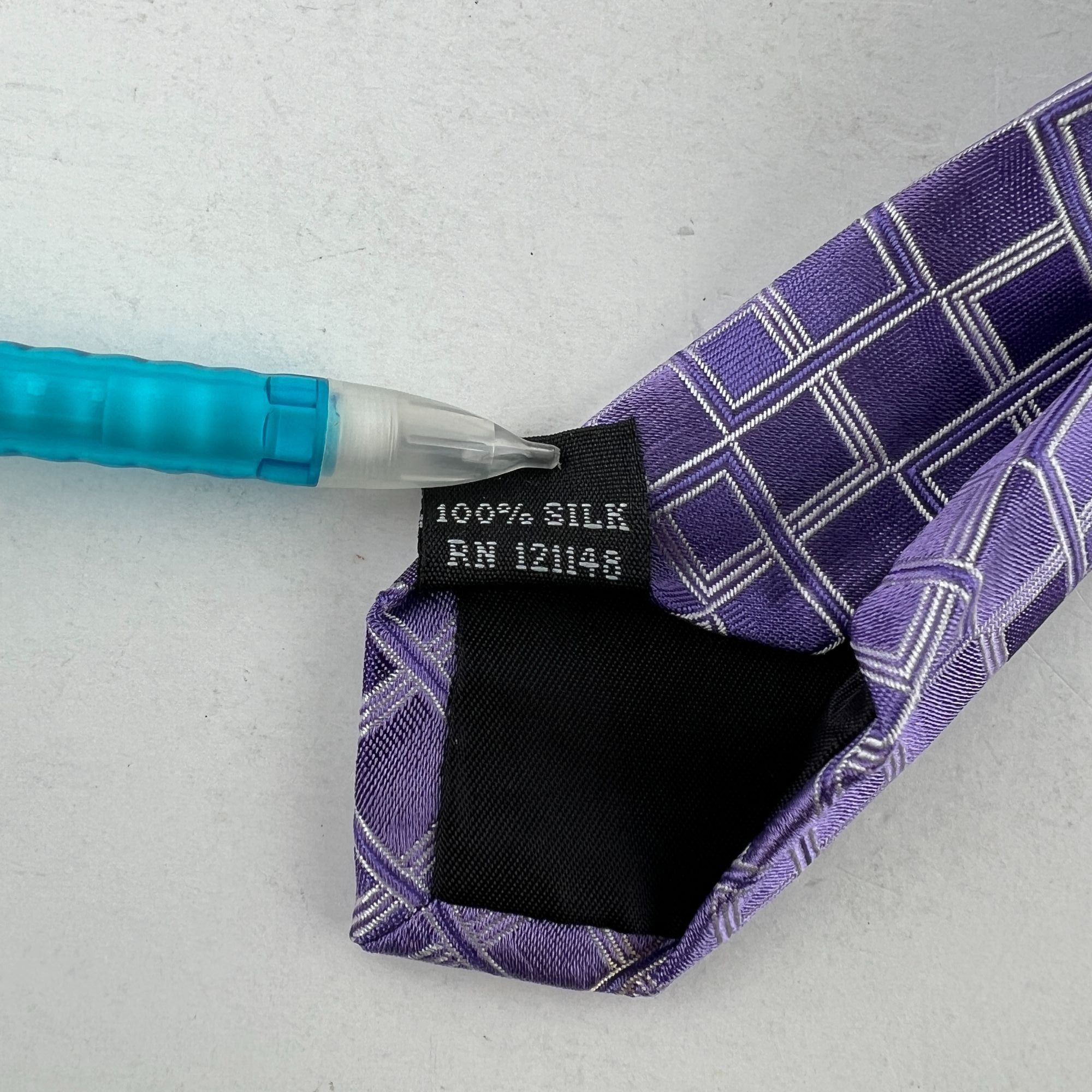 Other StateMents Purple Squares Necktie Tie Silk Size ONE SIZE - 7 Thumbnail