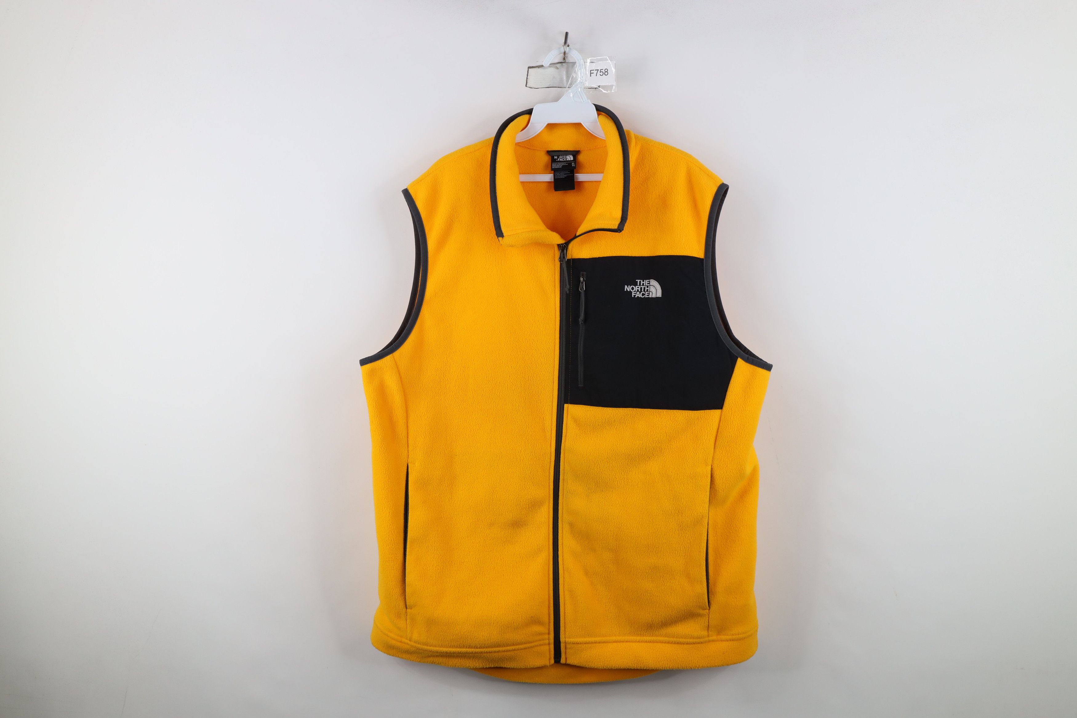 The North Face The North Face Spell Out Full Zip Fleece Vest Jacket Yellow Size US XL / EU 56 / 4 - 1 Thumbnail