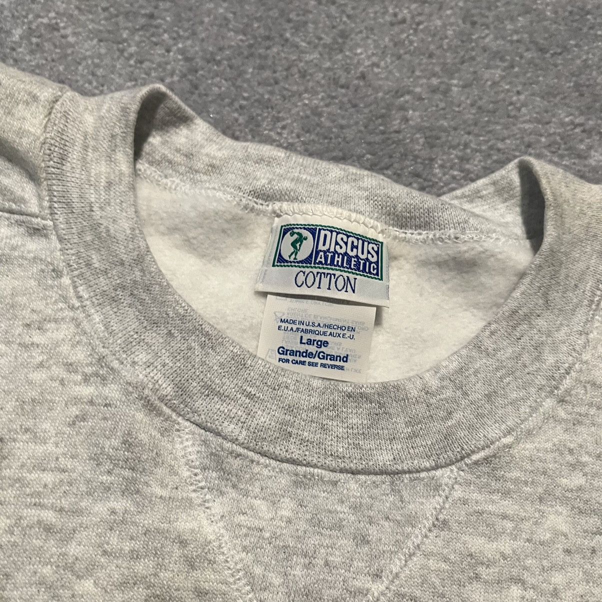 Russell Athletic New Vintage 1990s Discus Athletic Blank Grey Logo Crewneck Size US L / EU 52-54 / 3 - 3 Thumbnail