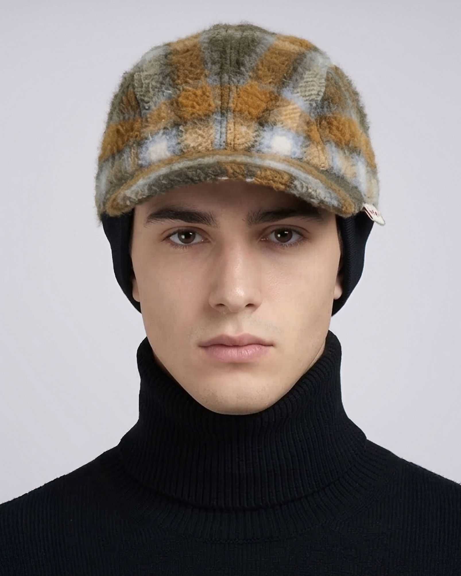 Marni Checked Wool Hat Cover Ears Size ONE SIZE - 2 Thumbnail