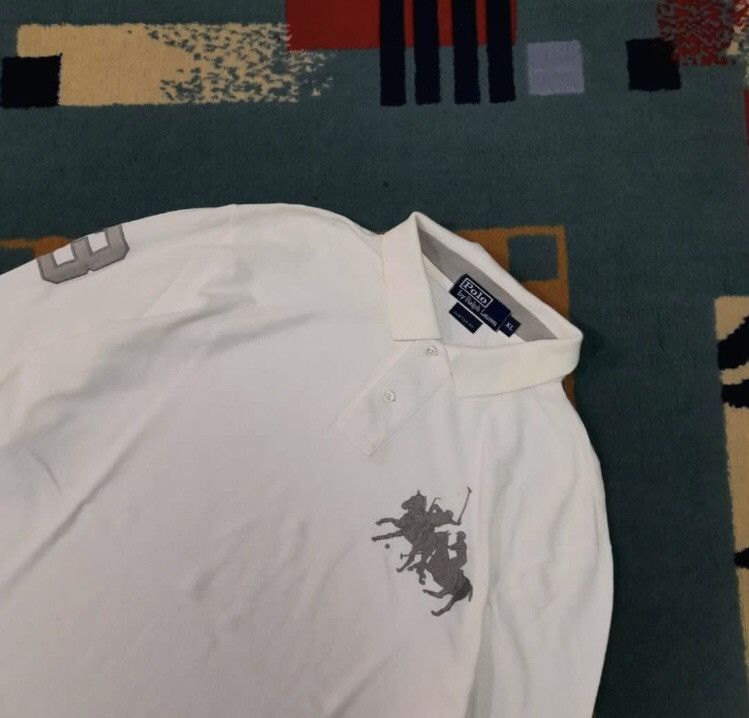 Polo Ralph Lauren × Vintage Polo Ralph Lauren Big Pony White Rugby Size US XL / EU 56 / 4 - 2 Thumbnail
