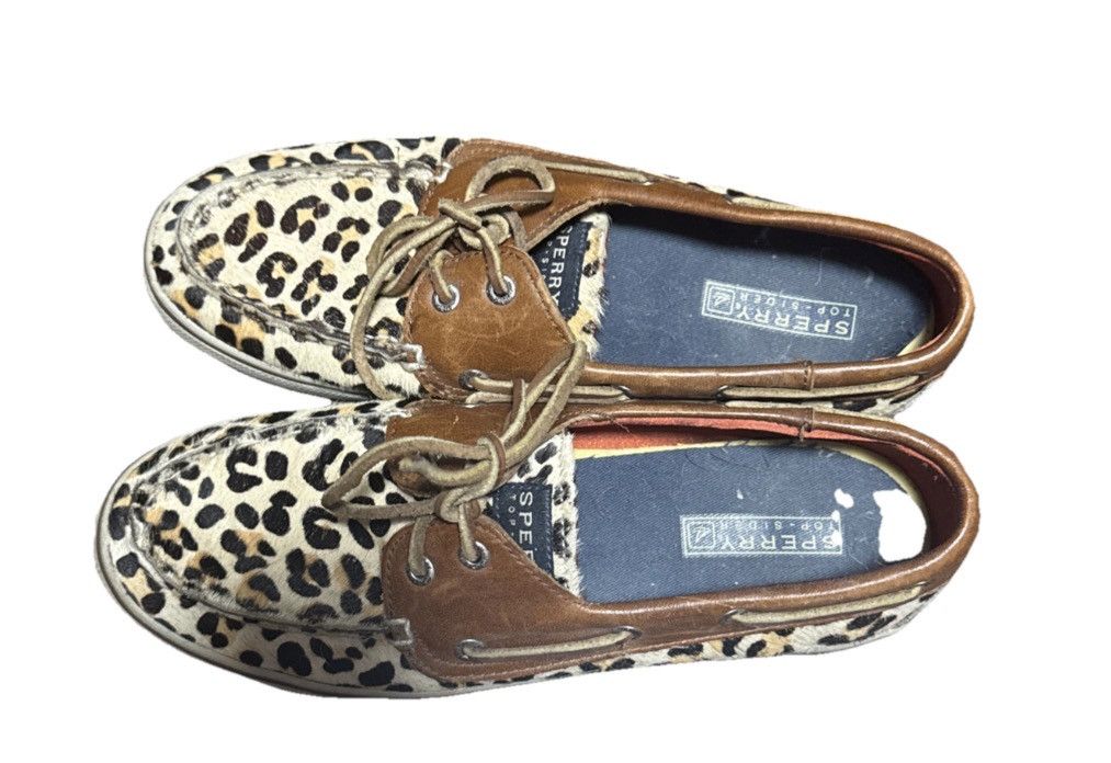 Sperry Women’s 7.5M Sperry Top‑Sider Leopard Print Boat Shoes Size US 7.5 / IT 37.5 - 4 Thumbnail