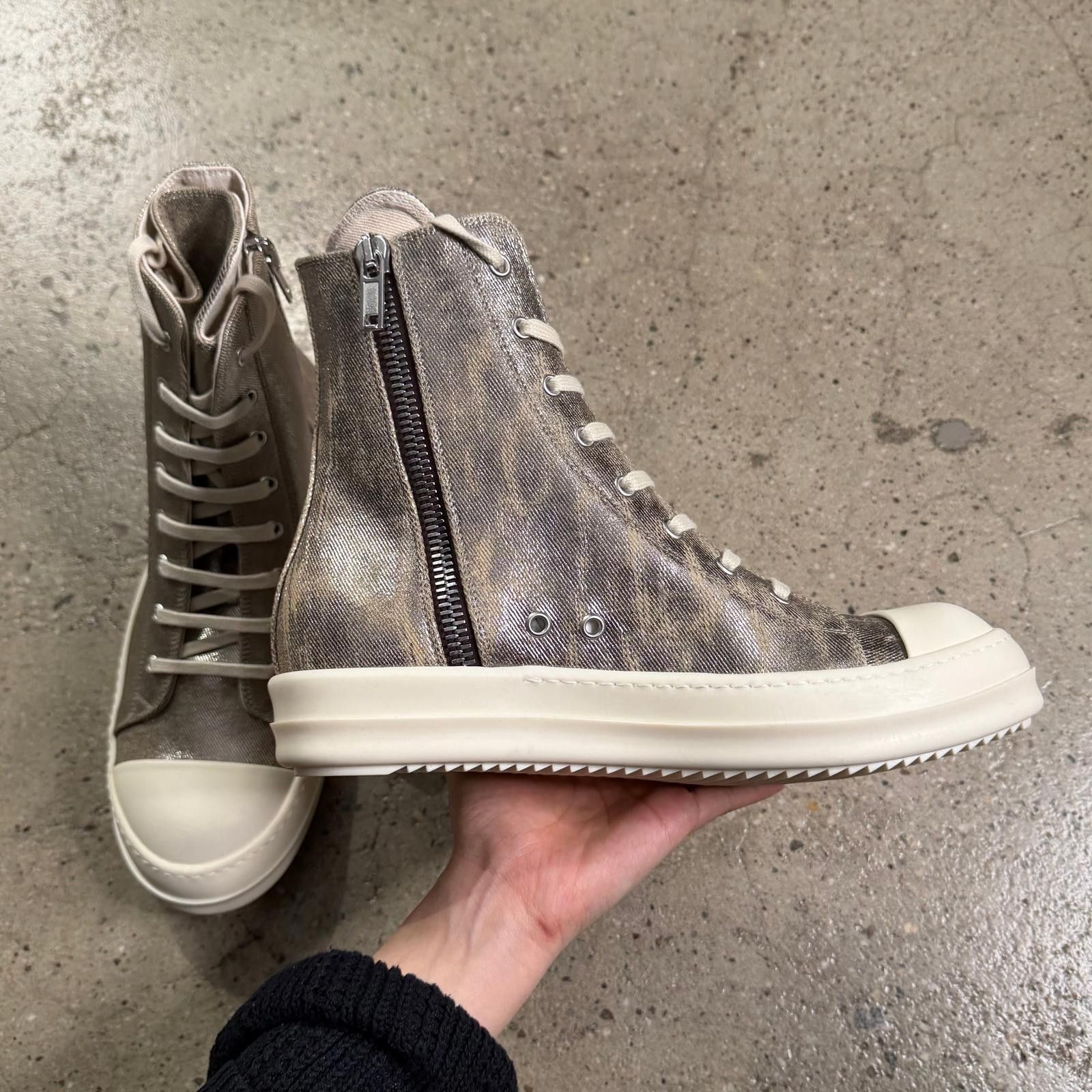 Rick Owens Rick Owens Foiled Denim Ramones Sneakers Size US 9 / EU 42 - 4 Thumbnail