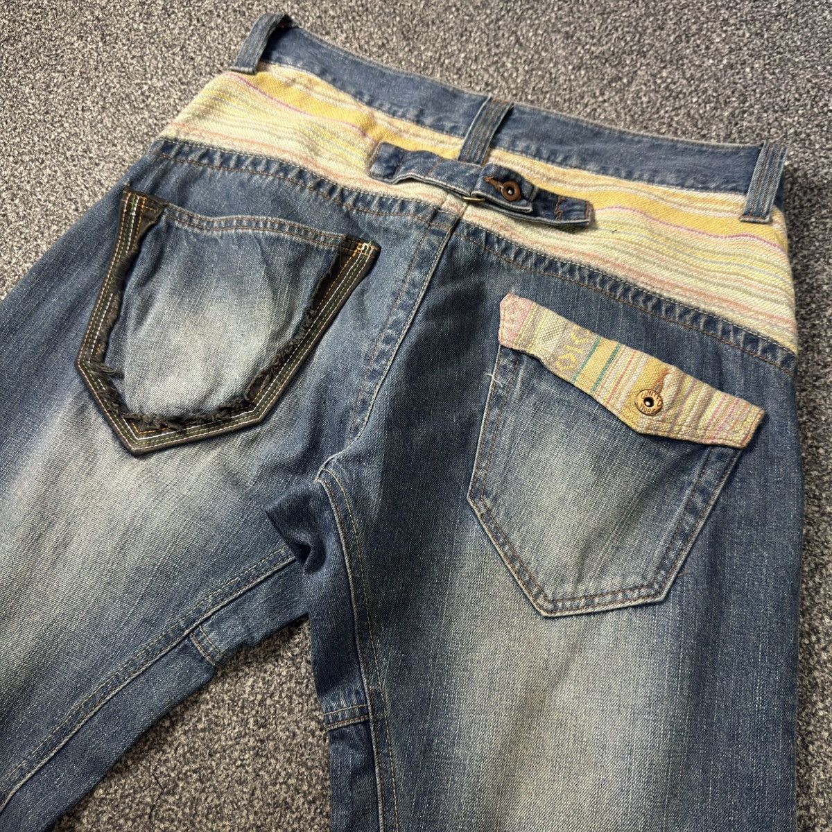 Seditionaries 🔥🔥 Y2K Baggy Flared Tweet Browny United Work Jeans Size US 33 - 7 Thumbnail
