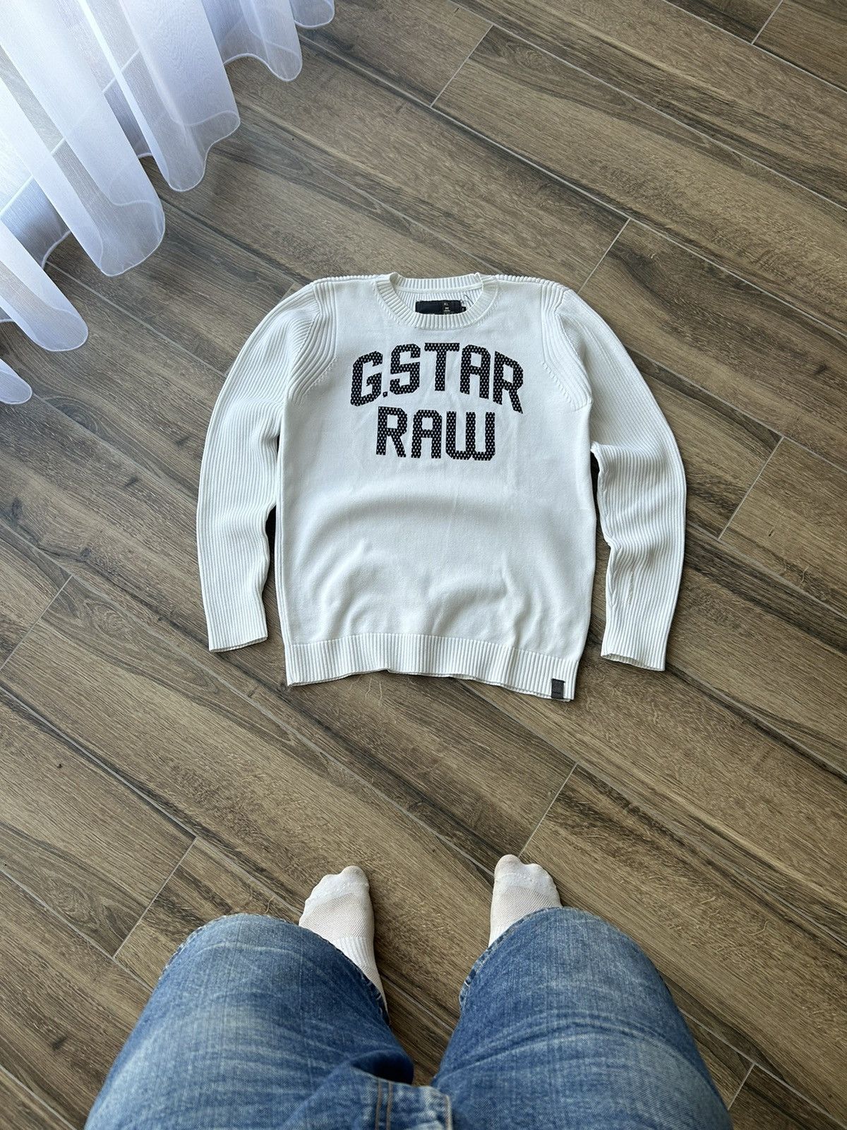 G-Star × Vintage Vintage G Star Raw big logo sweatshirt mens y2k rare Size US L / EU 52-54 / 3 - 1 Thumbnail
