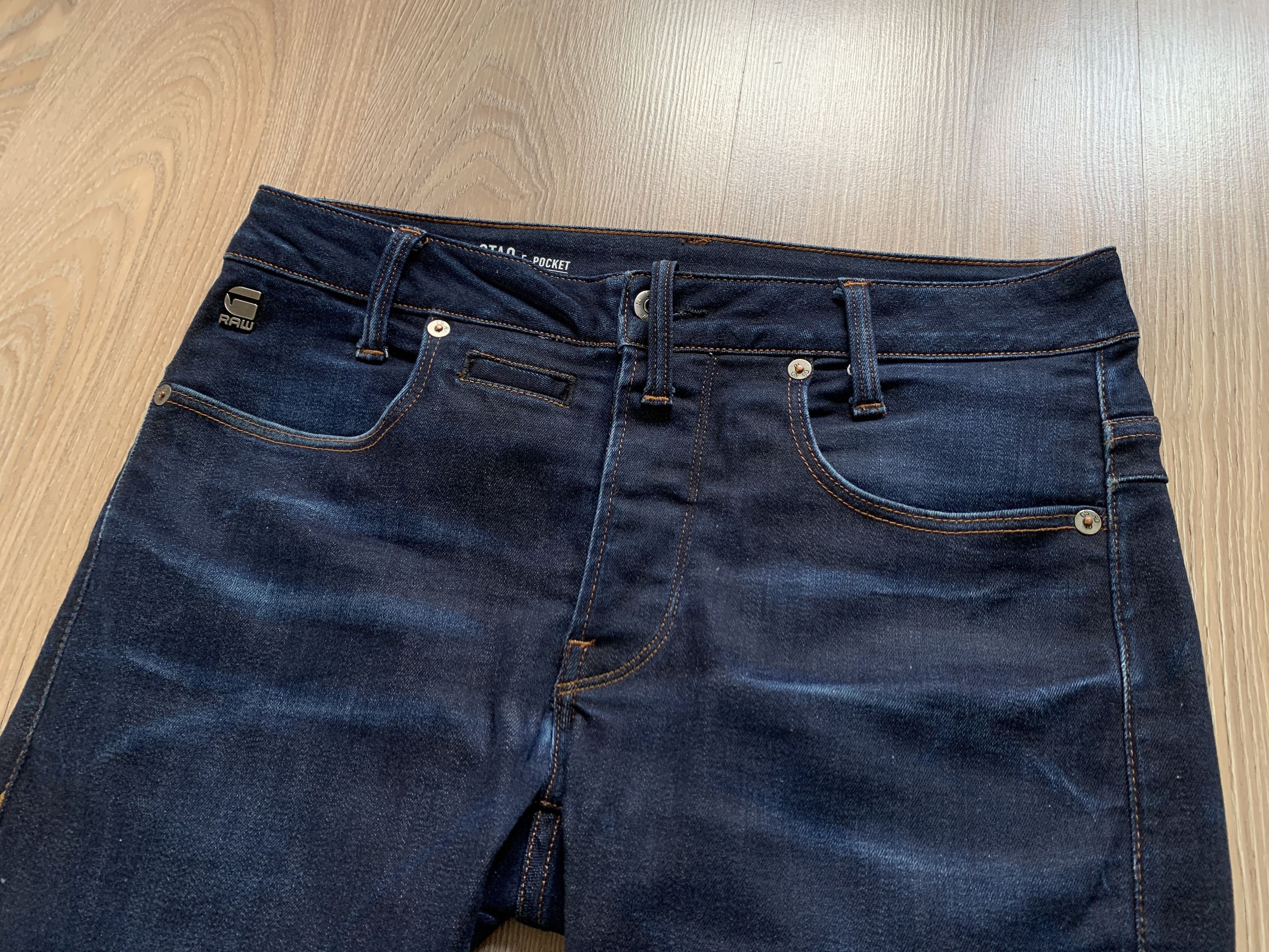 G-Star G-Star Raw D-Staq 5 Pocket Blue Jeans Size US 30 / EU 46 - 4 Thumbnail
