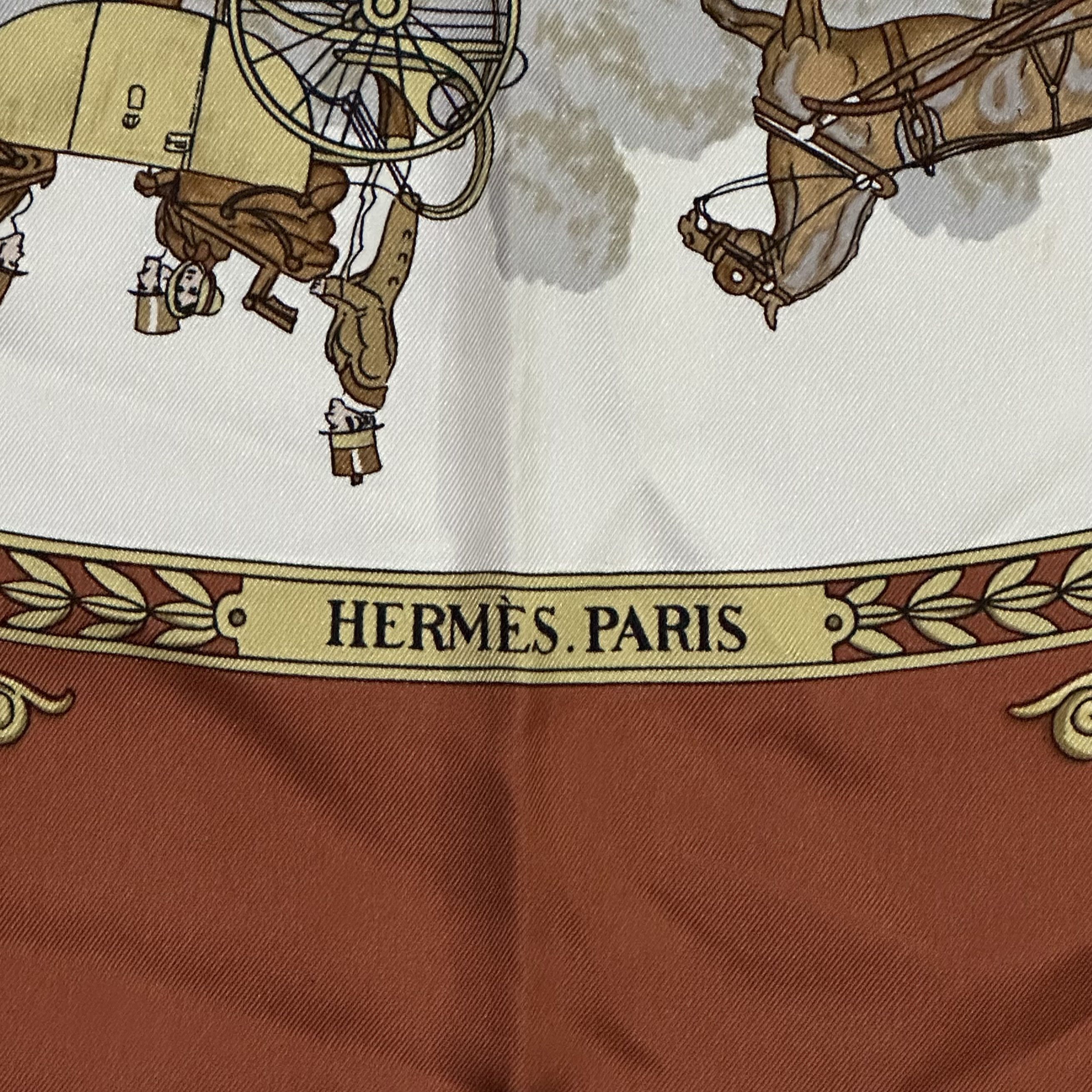 Hermes Grailed🔥 Hermes La Promenade De Longchamps 100% Silk Scarf Size ONE SIZE - 3 Thumbnail
