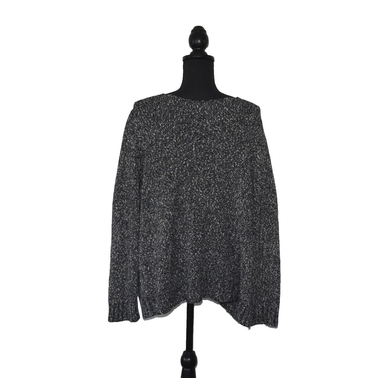 Eileen Fisher EILEEN FISHER Black White Cotton Round Neck Sweater Size 2X Size XXL / US 16-18 / IT 52-54 - 3 Thumbnail
