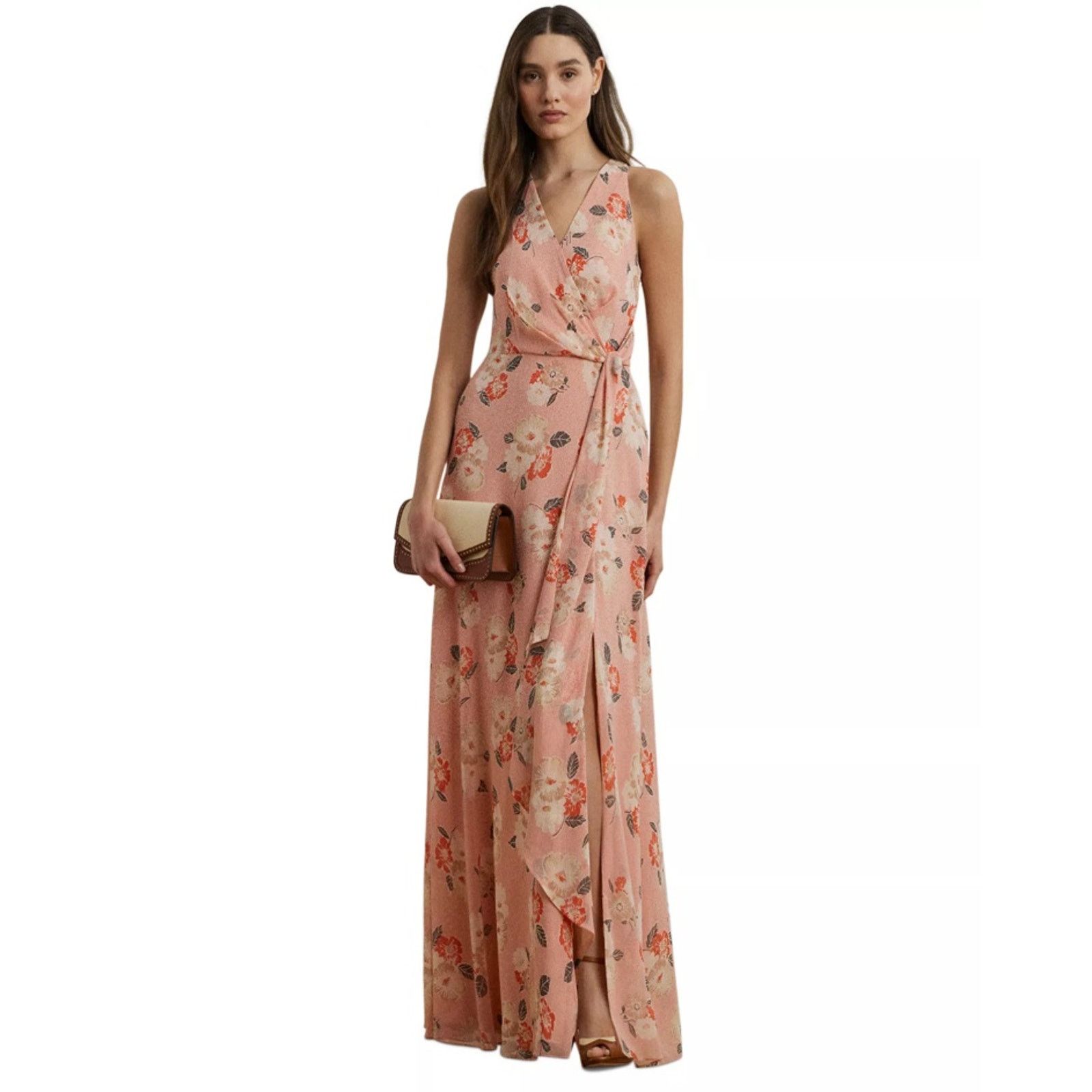 Ralph Lauren Ralph Lauren Women Pink Floral Georgette Maxi Dress Size 12 Size XL / US 12-14 / IT 48-50 - 2 Thumbnail