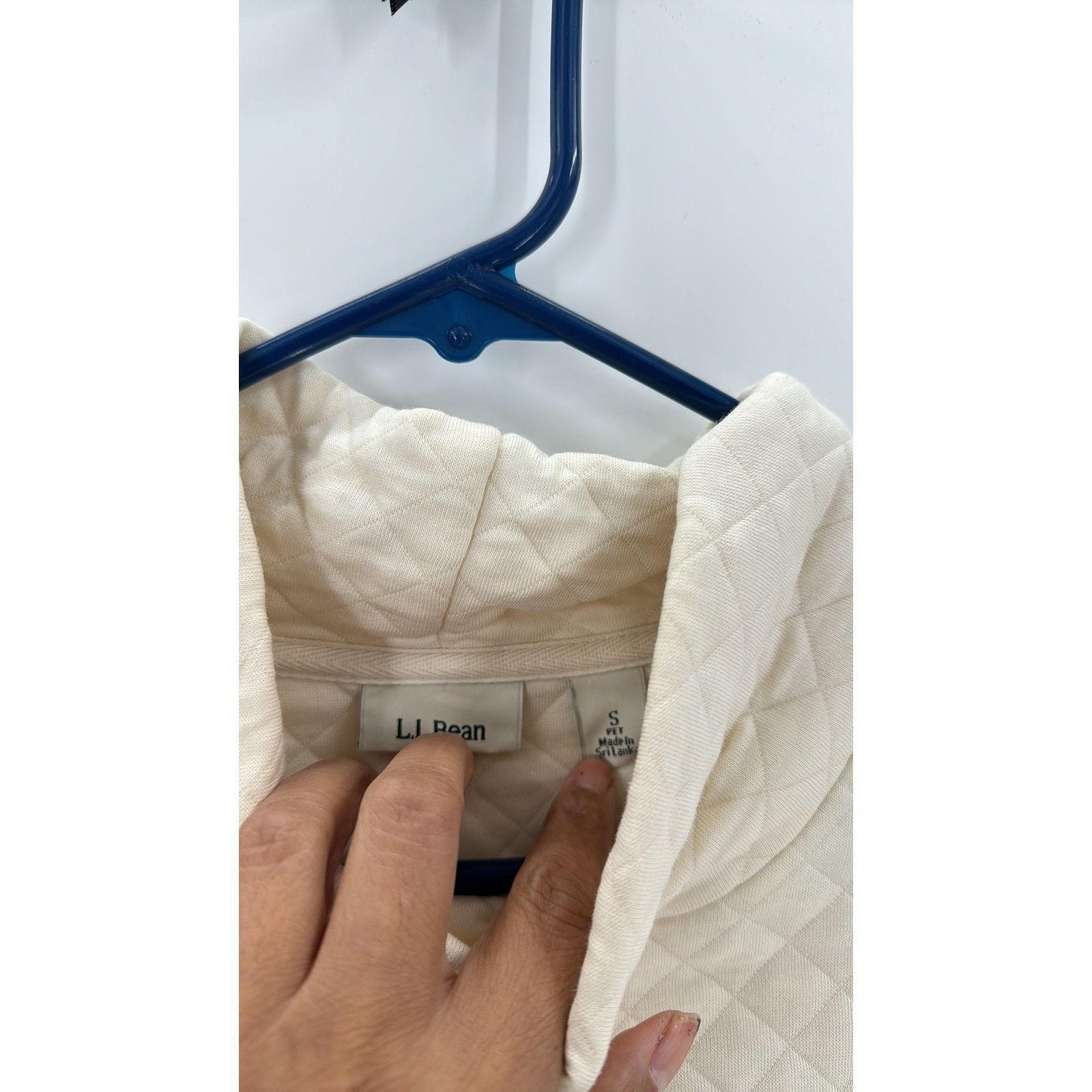 L.L. Bean LL Bean Sweater sz S Petite cream Pullover Mock Neck quilted Size S / US 4 / IT 40 - 3 Thumbnail