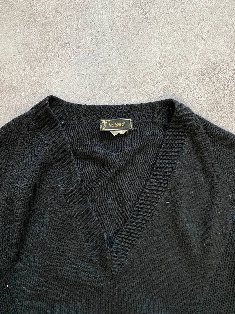 Versace × Vintage Vintage Gianni Versace distressed sweater Size US L / EU 52-54 / 3 - 5 Thumbnail