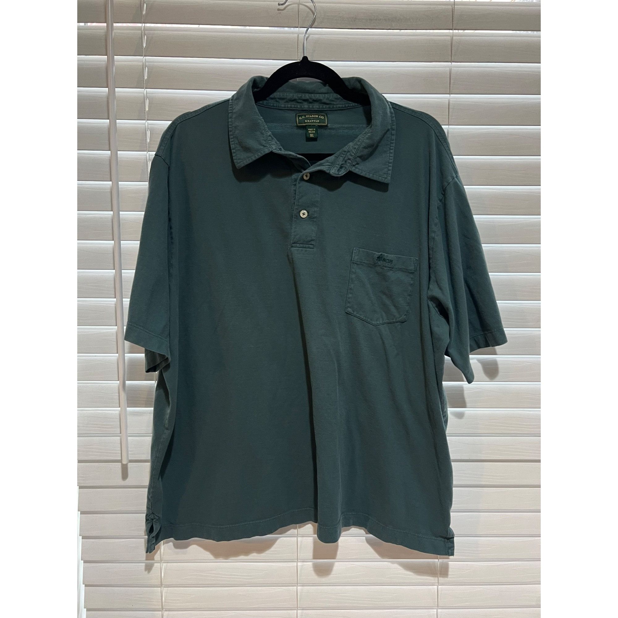 C.C. Filson Green Polo Shirt - Size XL