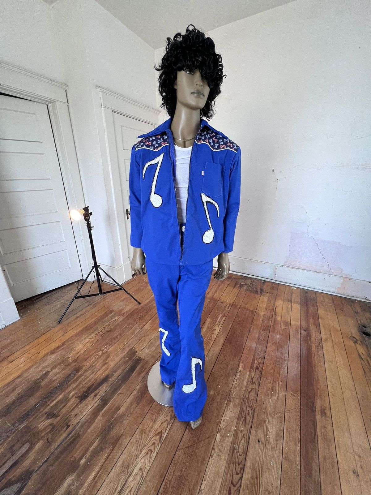 Other Men’s Embroidered Western Suit 42 musical Notes By A Herman Size 42L - 4 Thumbnail