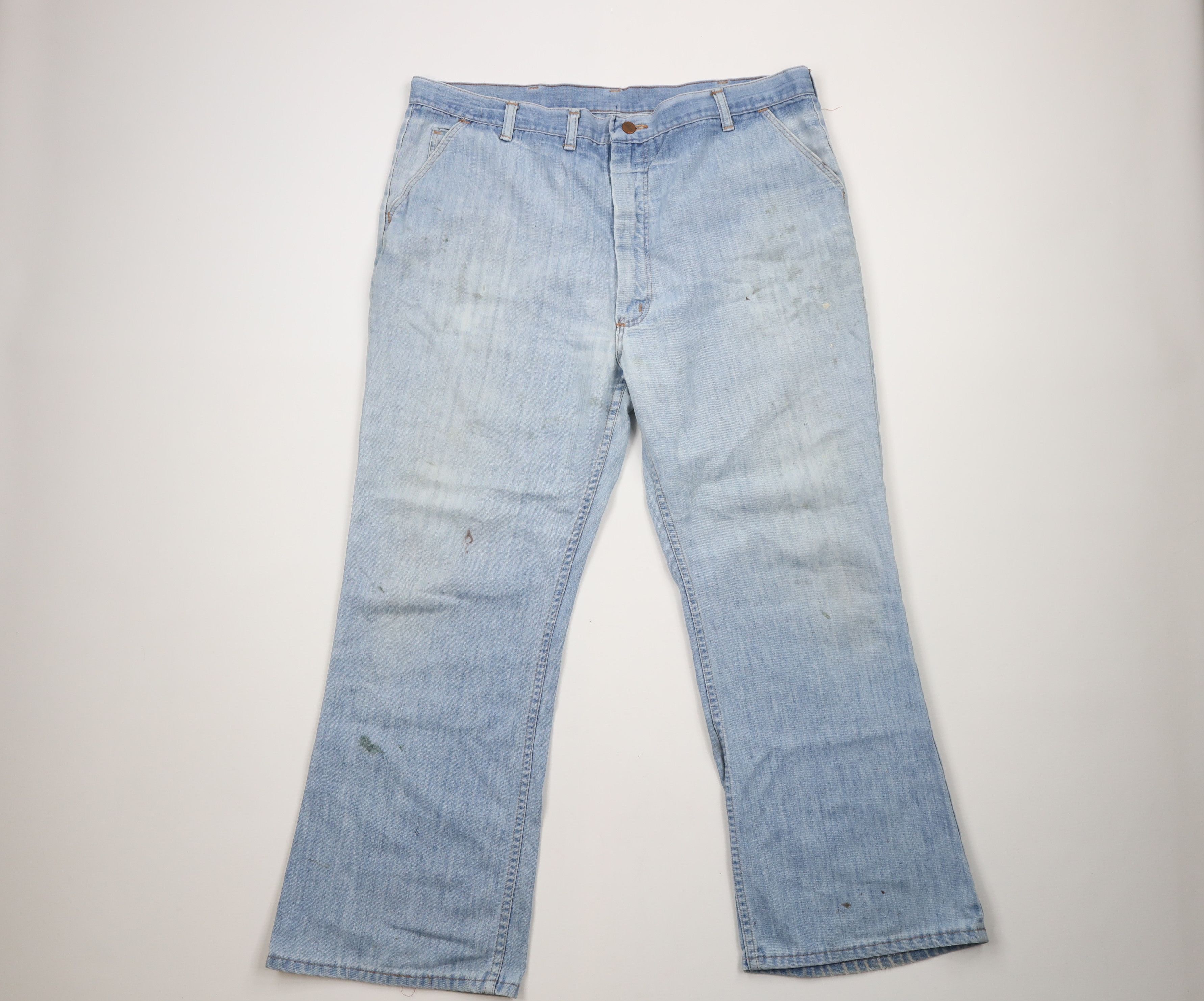 image of Vintage 70's Wrangler Wide Leg Bell Bottoms Denim Jeans Usa in Blue, Men's (Size 40)