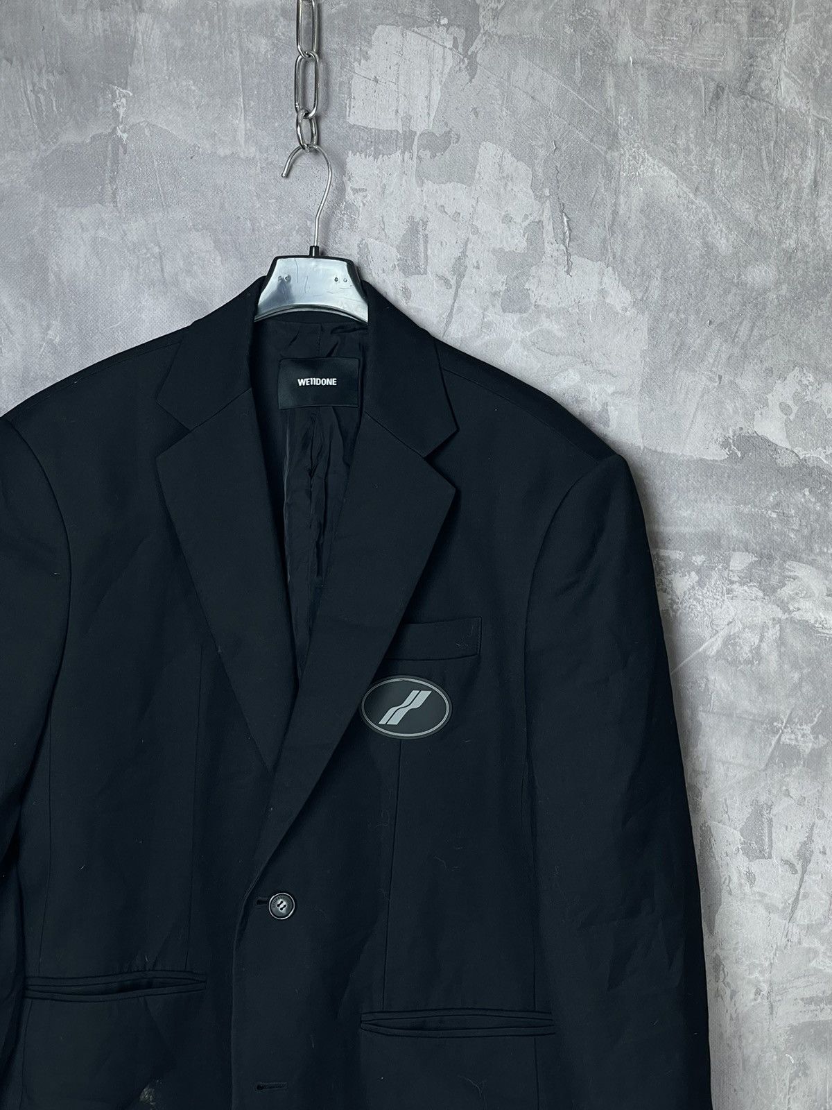 Designer × WE11DONE We11done Oversized Suit Logo-patch Blazer Size 42S - 4 Thumbnail