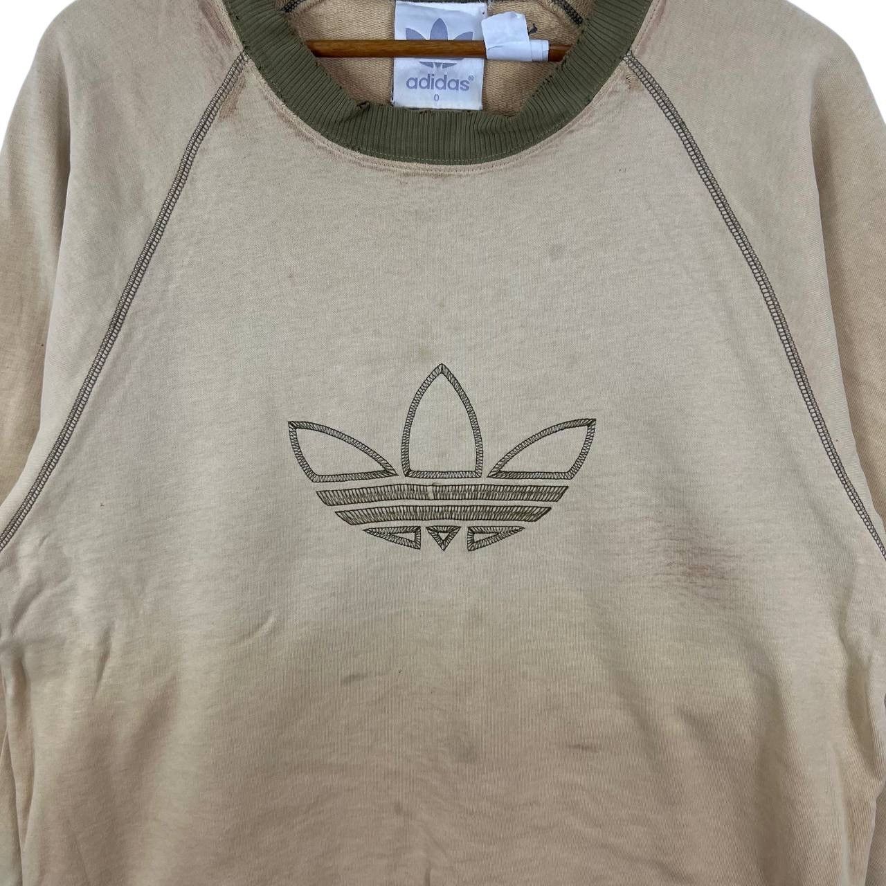 Adidas Vintage ADIDAS ORIGINALS TREFOIL Distress Thrashed Sweatshir Size US XXL / EU 58 / 5 - 6 Thumbnail