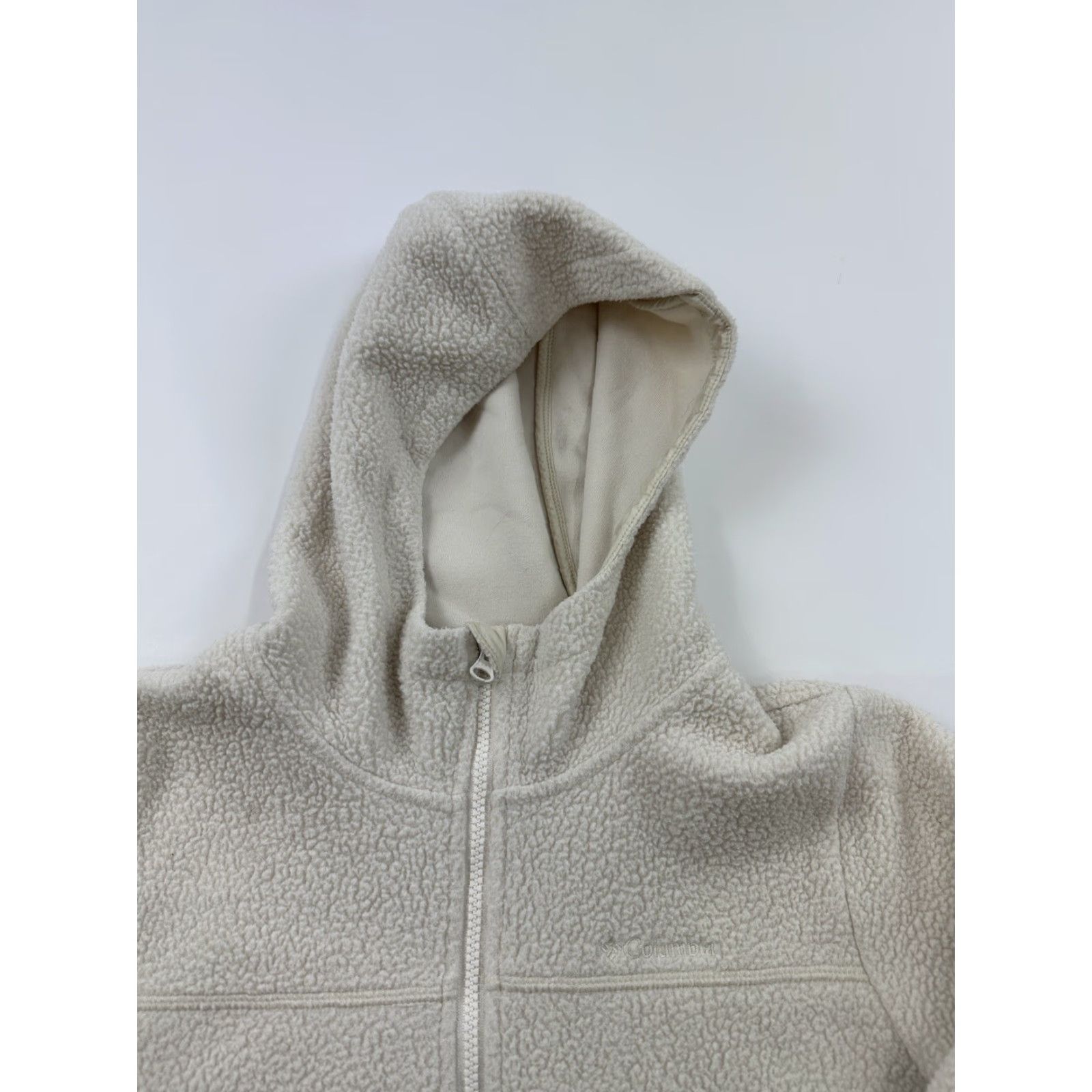 Vintage Columbia Jacket Women’s Small Ivory Cream Hooded Full Zip Fleece Medium Highlights: Basic, Winter, Fall, Spring, Zip, Regular Fit Size S / US 4 / IT 40 - 2 Thumbnail