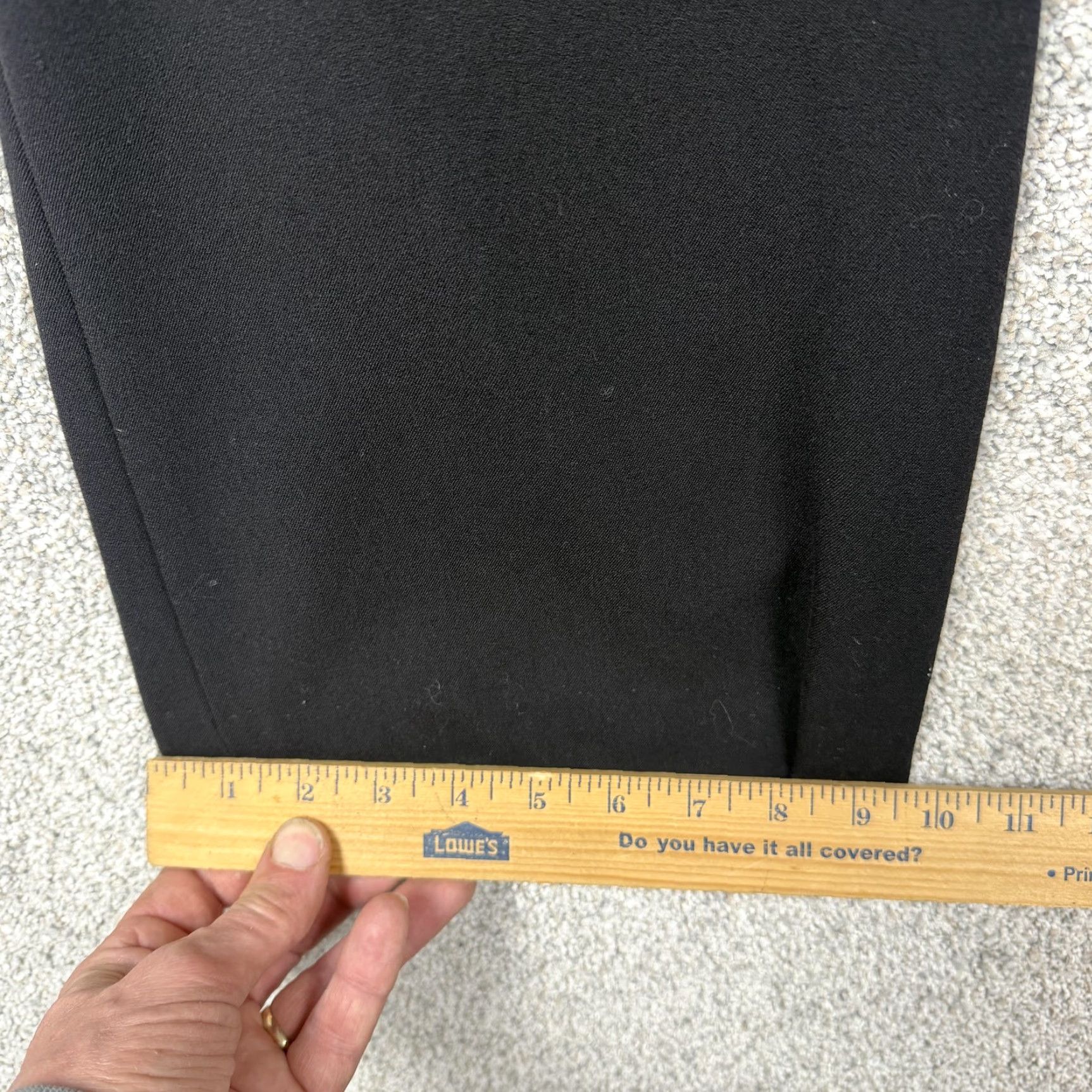 Vintage Rafaella Dress Pants Womens Size 8 Black Ponte Knit Straight Leg Flat Front Zip Double Button Office Casual Mens Womens Girls not applicable Size 30" / US 8 / IT 44 - 3 Thumbnail