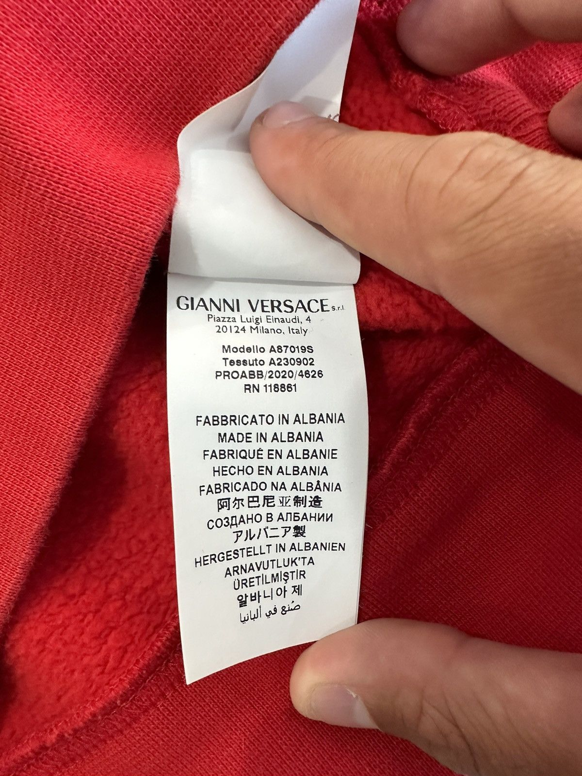 Versace Versace Sweatshirt (Red) Size US L / EU 52-54 / 3 - 6 Thumbnail