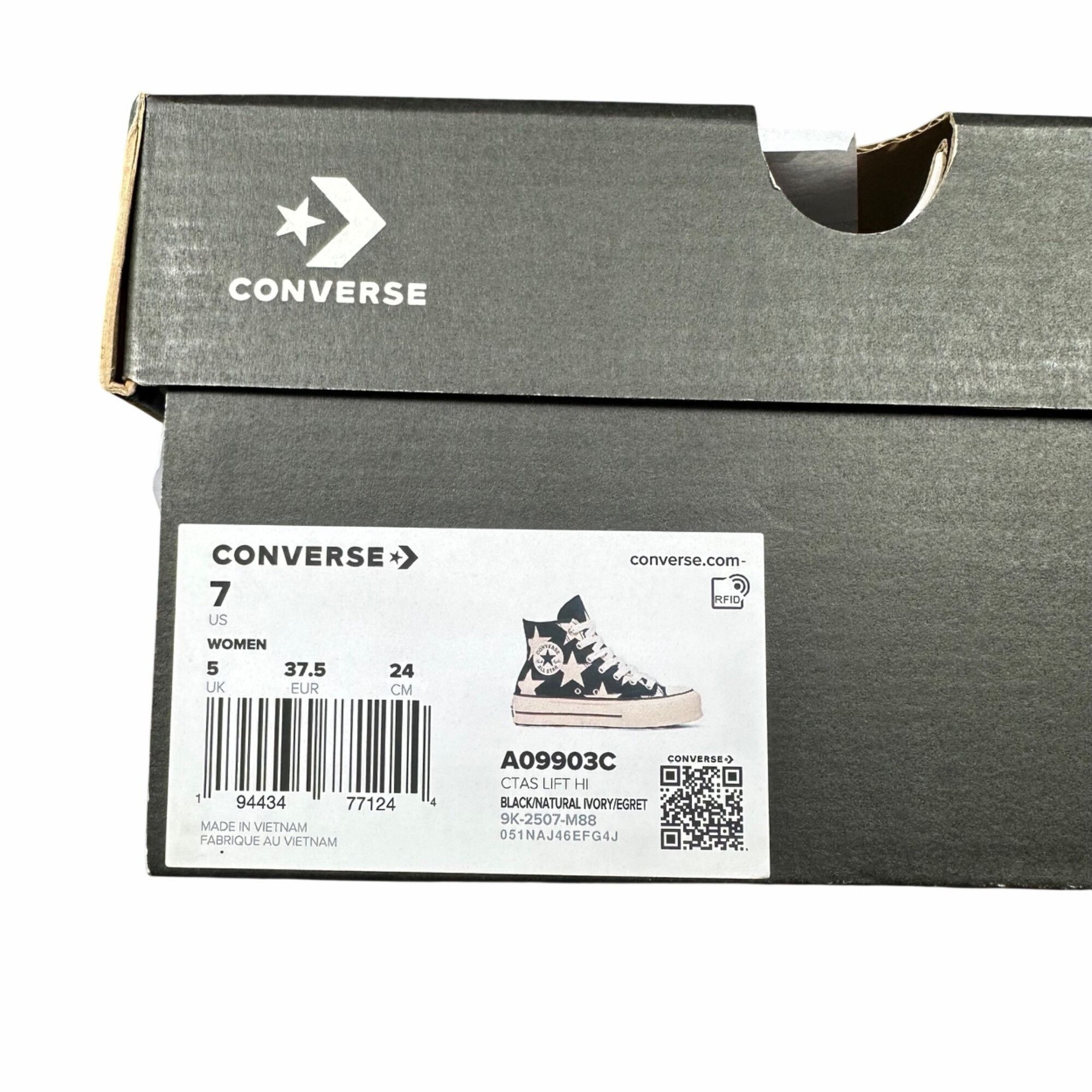 Converse ⭐Converse Chuck Taylor All Star Lift Platform Hi Large Stars Size US 7 / IT 37 - 8 Thumbnail