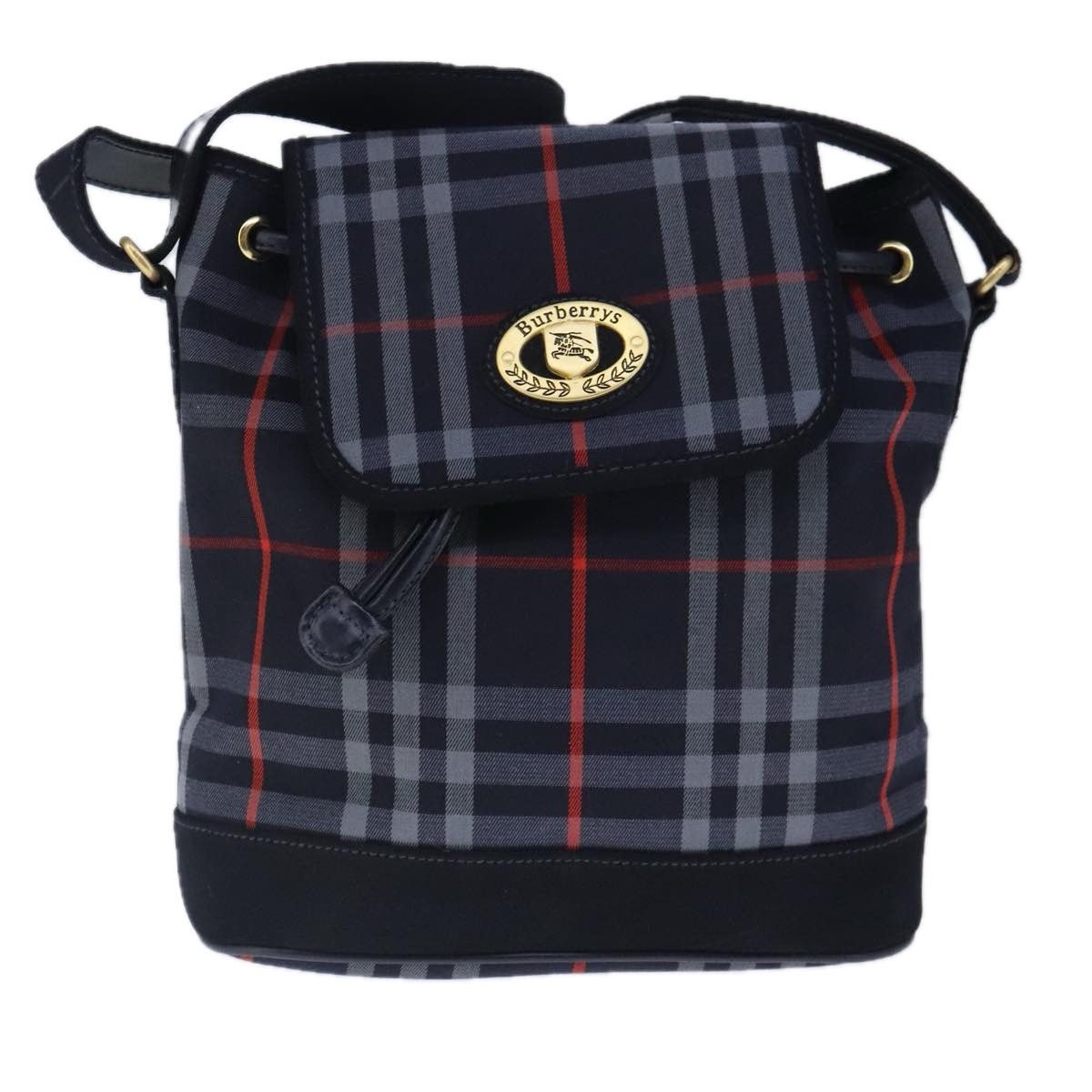Burberry Burberry Nova Check Shoulder Bag Canvas Navy Gold Size ONE SIZE - 13 Thumbnail