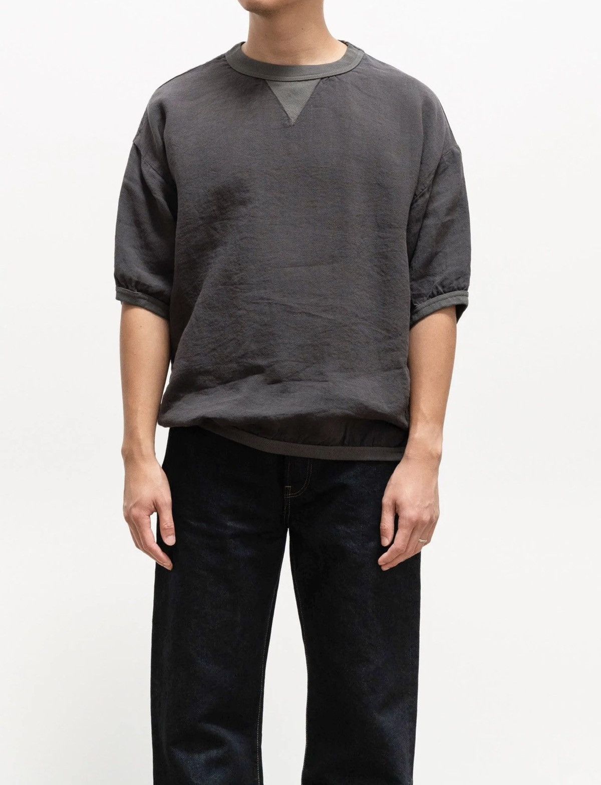 Other Maillot Linen Big Sweatshirt Tee - Smoke Gray Japan Size US M / EU 48-50 / 2 - 5 Thumbnail