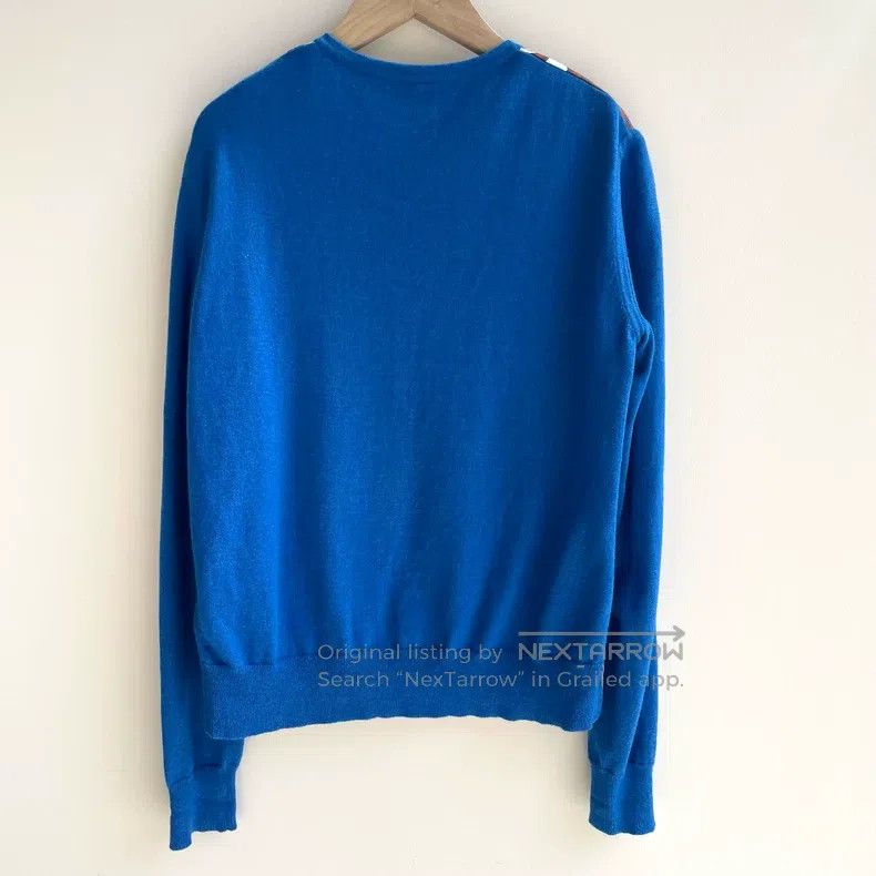 Hermes Hermes Navy Blue Knit Cardigan with Mixed Printing Size XS / US 0-2 / IT 36-38 - 2 Thumbnail