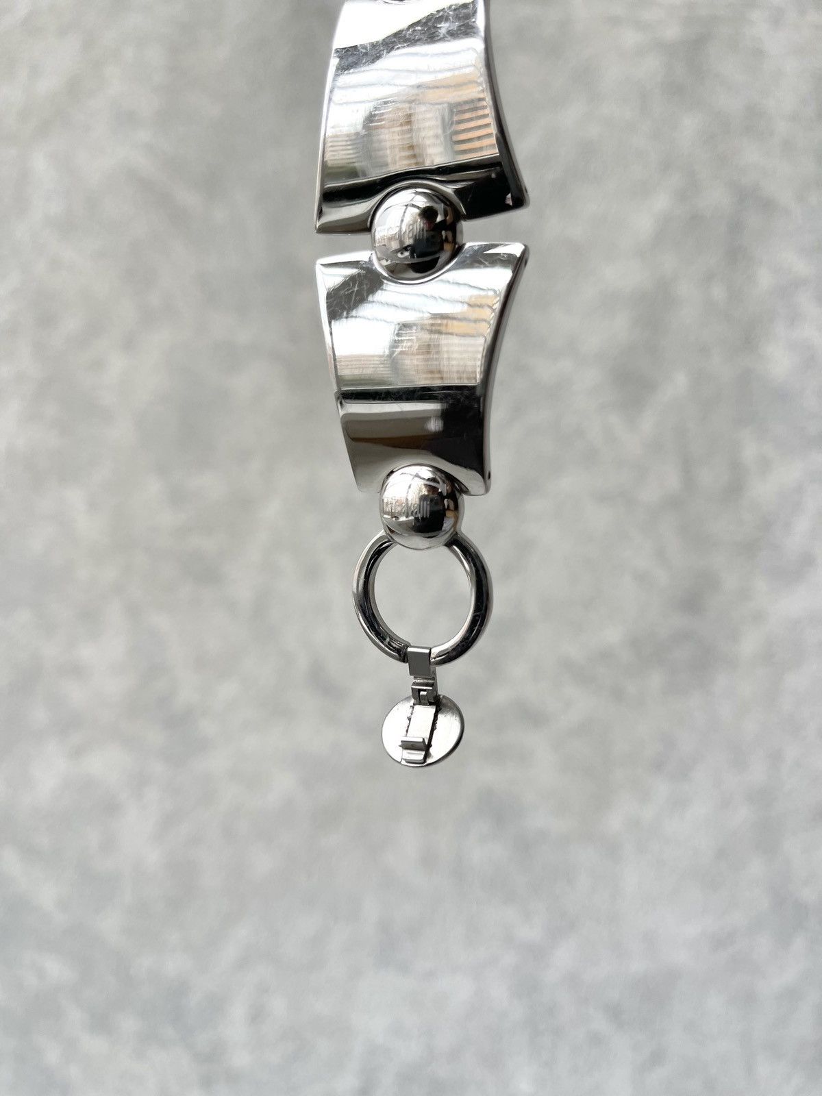 Just Cavalli Just Cavalli Archive Y2K Metal Link Tech Watch Silver Cyber Size ONE SIZE - 6 Thumbnail