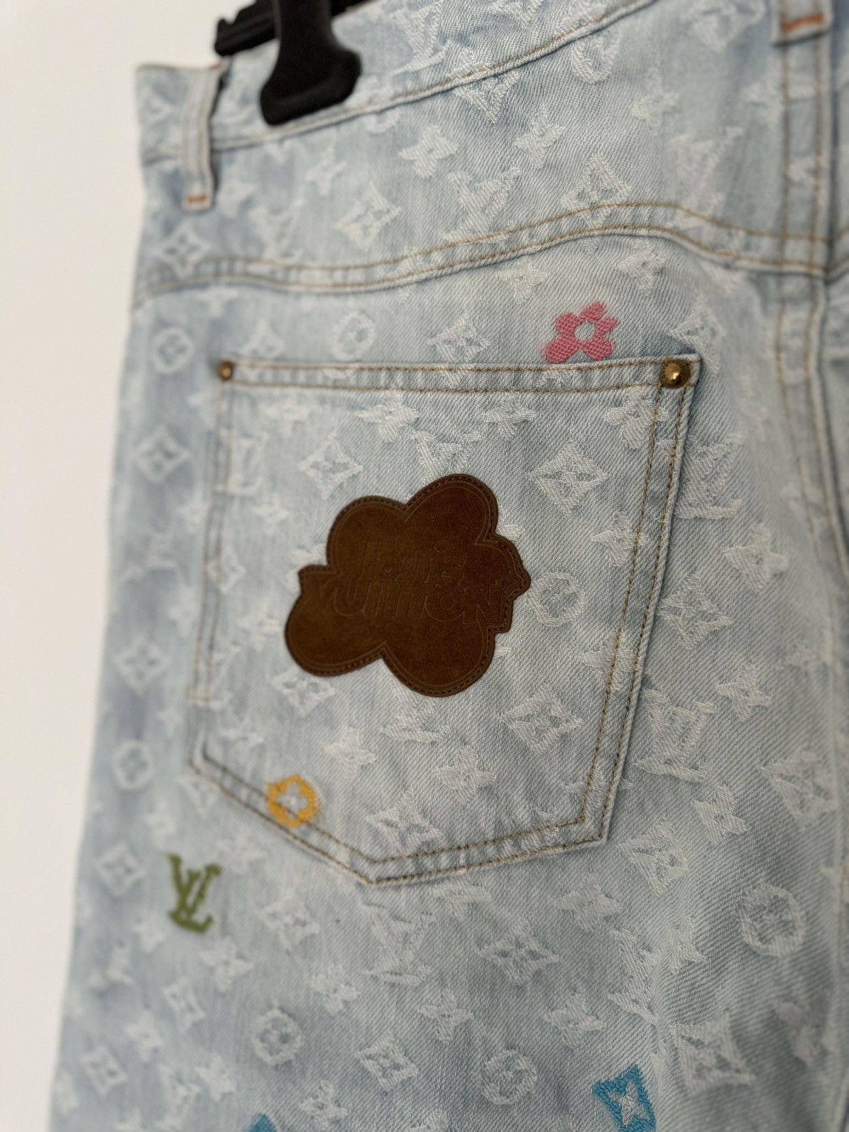 Louis Vuitton × Tyler The Creator Louis Vuitton Tyler The Creator Monogram Denim Pants Size US 34 / EU 50 - 5 Thumbnail