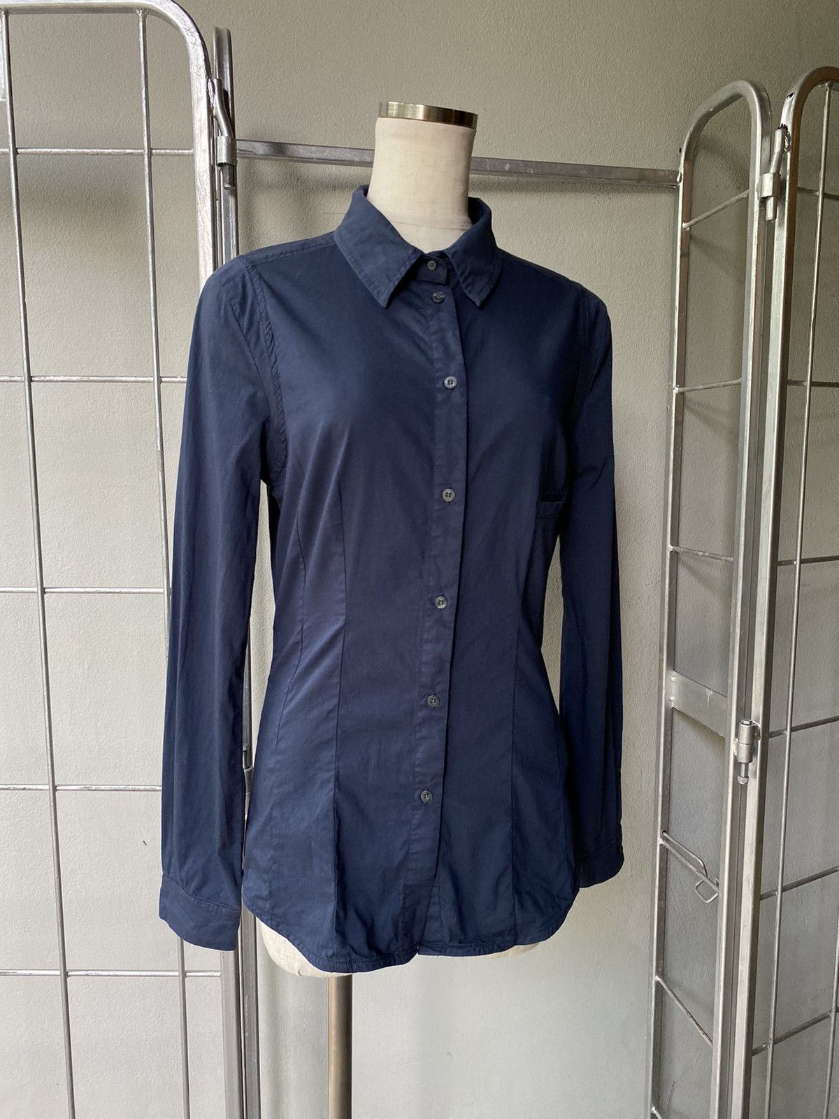 Diesel DIESEL Slim-Fit Blue Long Sleeve Shirt for Women Size M / US 6-8 / IT 42-44 - 3 Thumbnail
