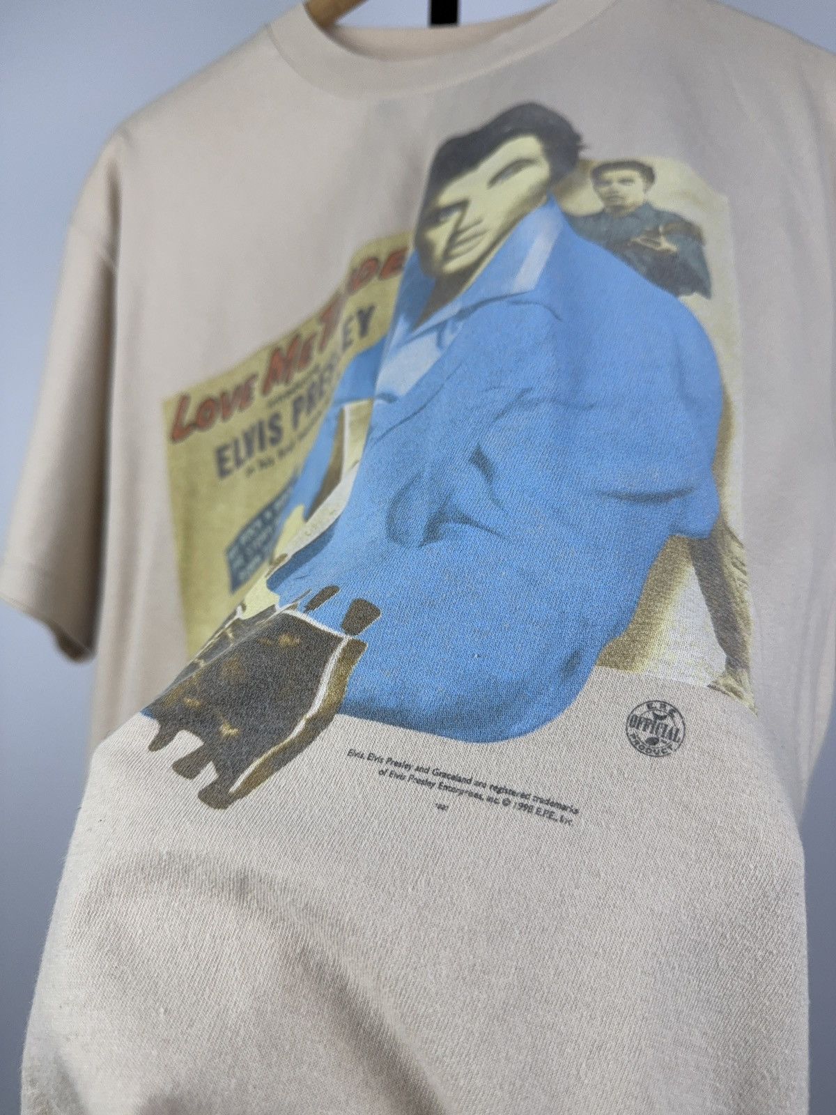 Band Tees × Vintage Vintage RARE LOVE ME TENDER 1990s Elvis Presley t-shirt Size US L / EU 52-54 / 3 - 6 Thumbnail