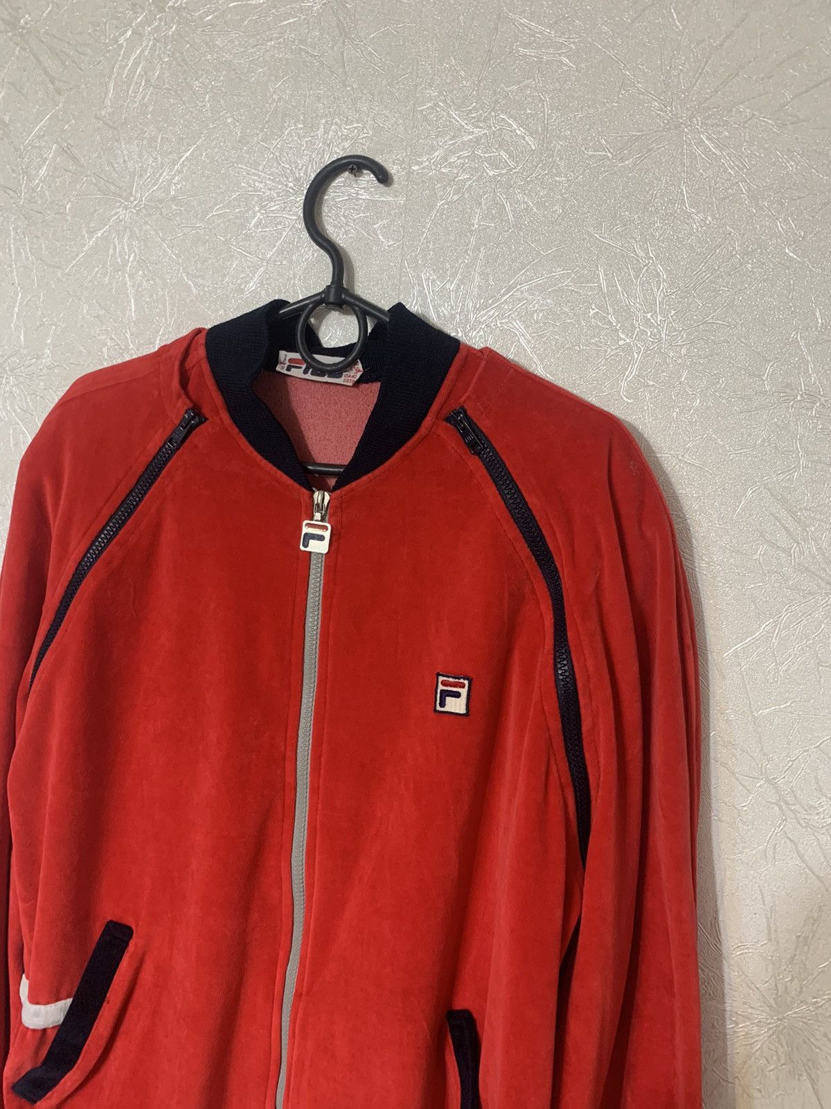 Fila × Vintage Vintage 80’s Rare Fila Tennis Track Zip Velvet Jacket Italy Size US L / EU 52-54 / 3 - 2 Thumbnail