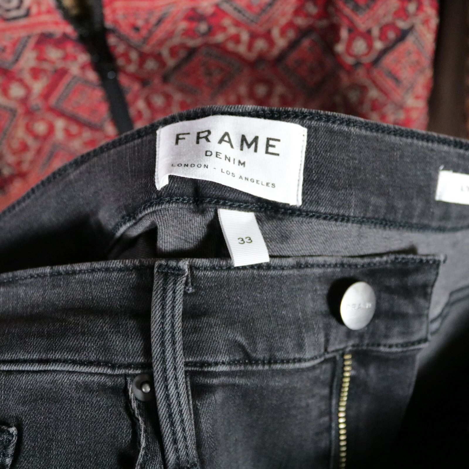 Frame Frame Denim L'Homme Skinny Tierra Black Gray Jeans 33 Size US 33 - 6 Thumbnail