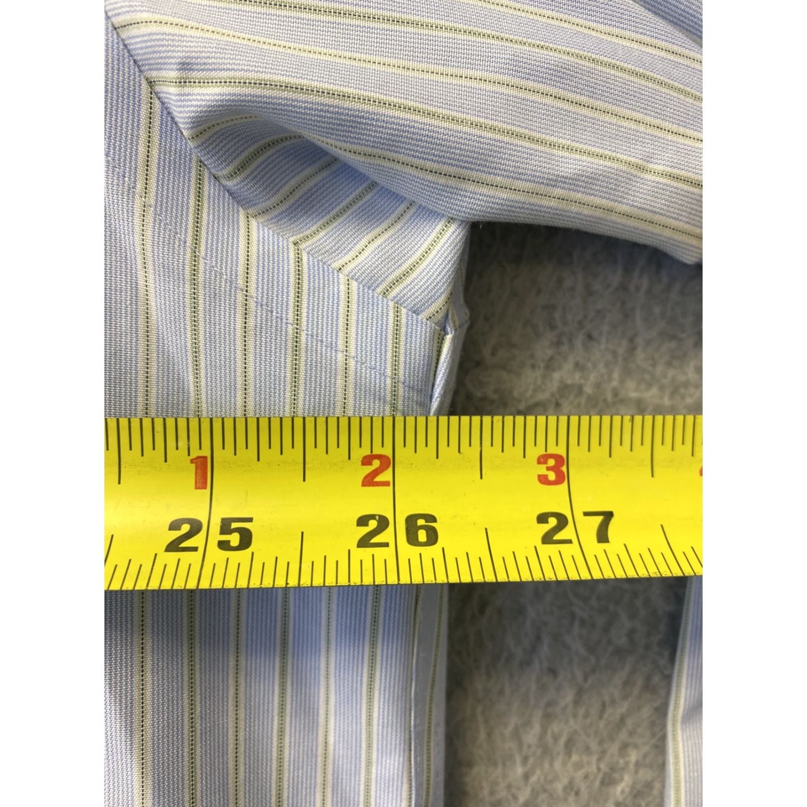 Jos. A. Bank JOS. A. BANK Blue Striped Dress Shirt 17 Regular Long Sleeve Button Down Cotton Classic Mens Size US XL / EU 56 / 4 - 6 Thumbnail