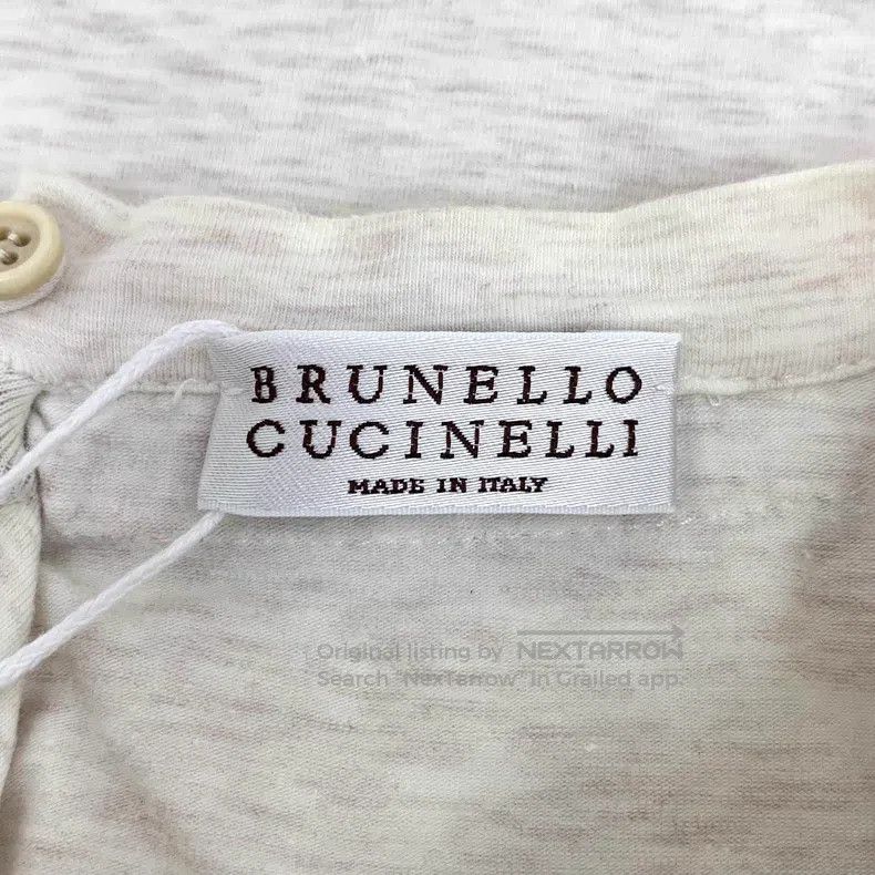 Brunello Cucinelli Brunello Cucinelli Khaki Cotton V-Neck Single Breasted Lon Size S / US 4 / IT 40 - 5 Thumbnail