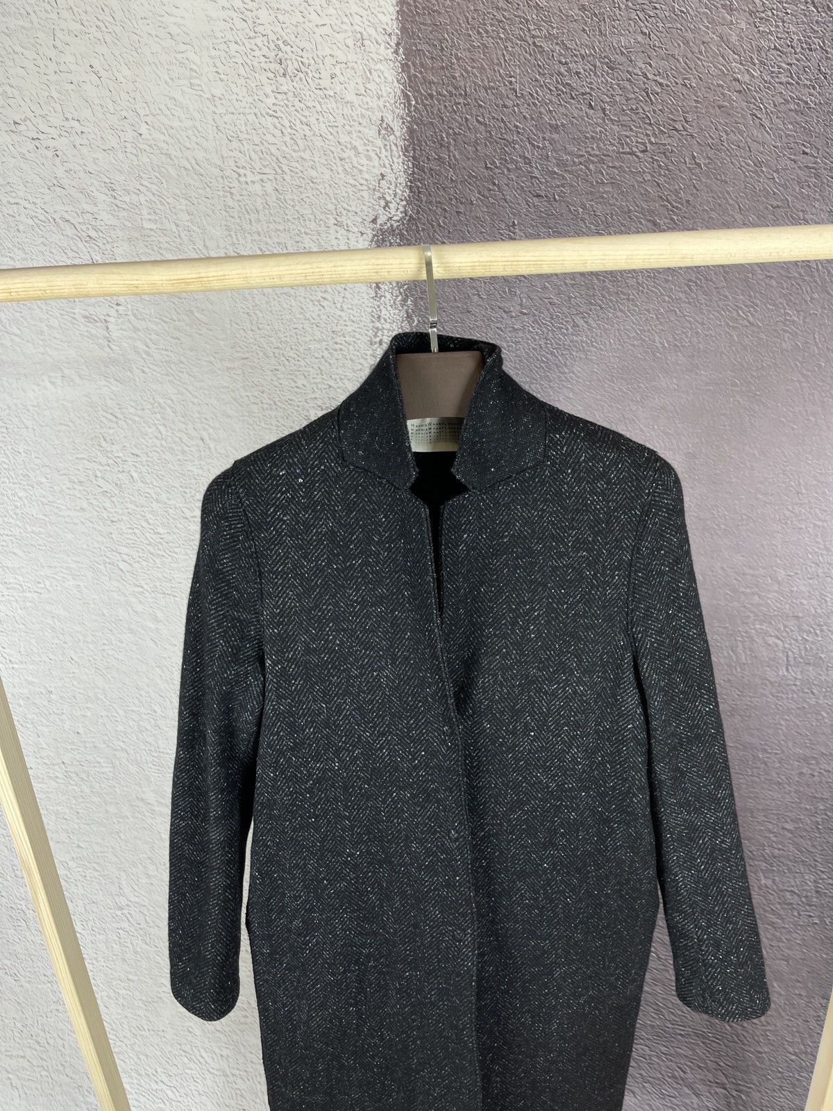 Harris Wharf London Harris Wharf London black dot wool coat single breasted Size M / US 6-8 / IT 42-44 - 9 Thumbnail