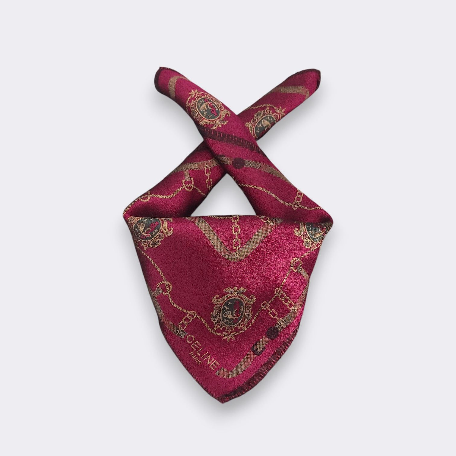 Celine Vintage Celine Handkerchief Neckerchief Bandana H417M-2 Size ONE SIZE - 2 Thumbnail