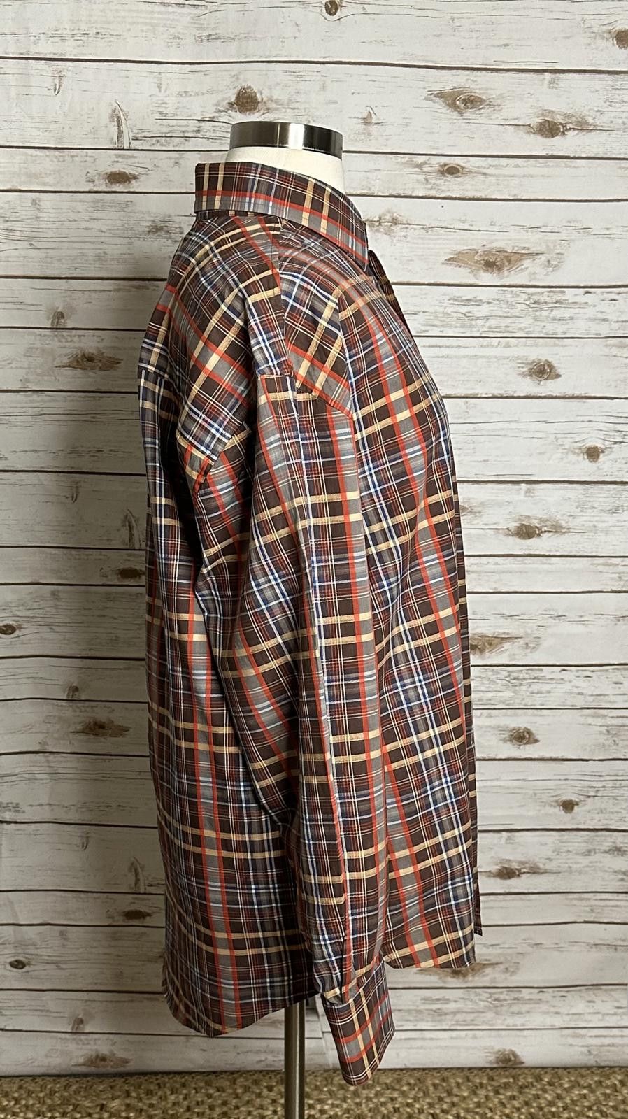 Enyce Vintage Enyce Y2K brown plaid long sleeve button-up shirt Size US XXL / EU 58 / 5 - 5 Thumbnail