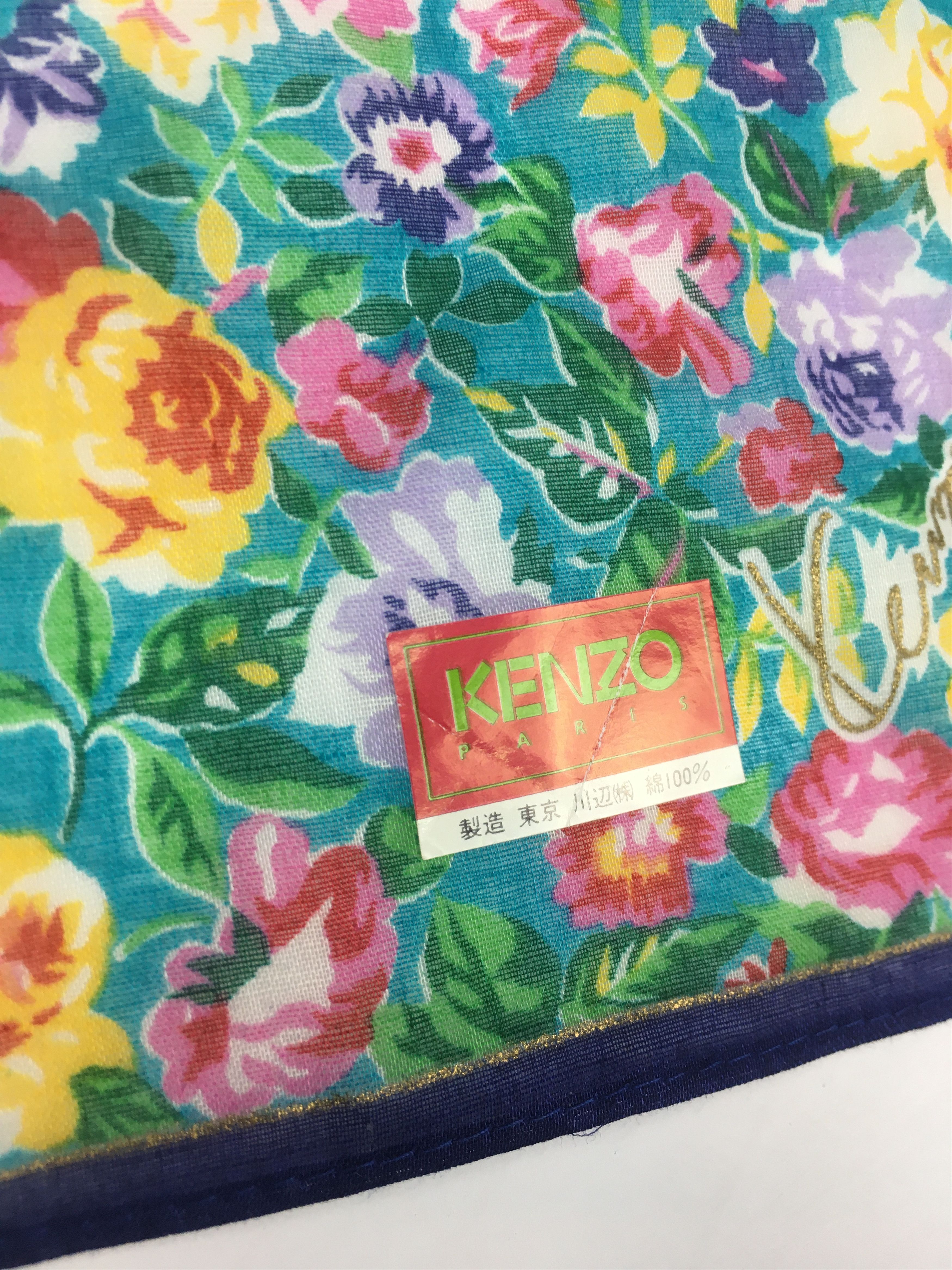 Kenzo Kenzo Floral Handkerchief / Bandana / Neckerchief HKC0201 Size ONE SIZE - 4 Thumbnail