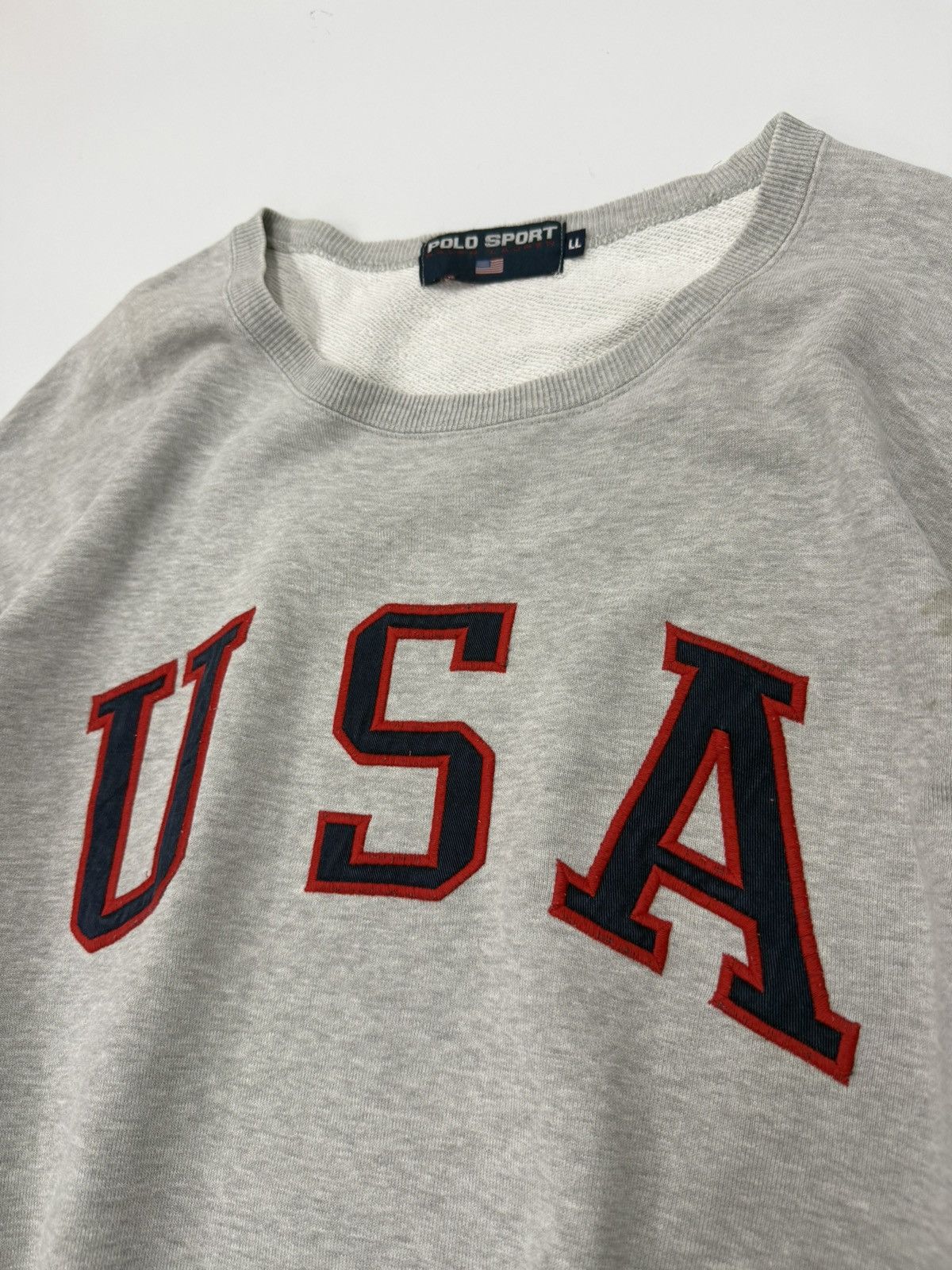 Ralph Lauren Sport 🔥 Polo Sport Ralph Lauren USA Flag Embroided Sweatshirt -LL Size US XL / EU 56 / 4 - 4 Thumbnail